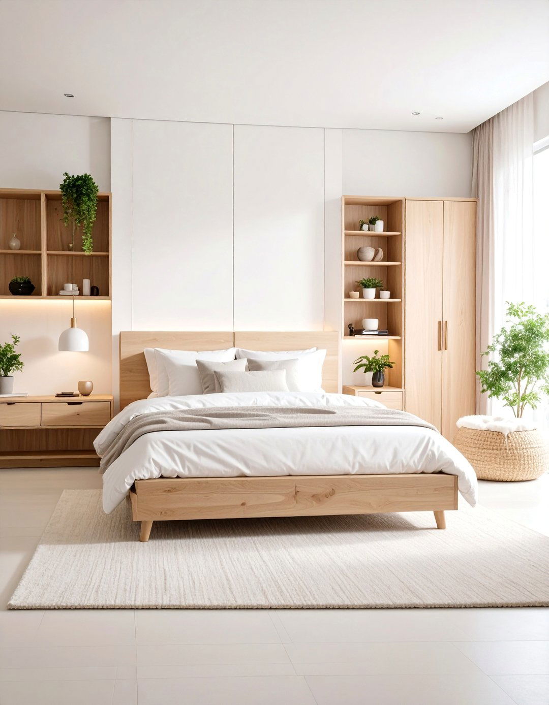 Storage Integrated Clean Bedroom - 25 Clean Girl Room Ideas
