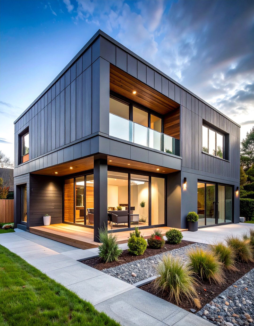 Storm Gray Industrial Modern Design - 25 Board and Batten Siding Colors