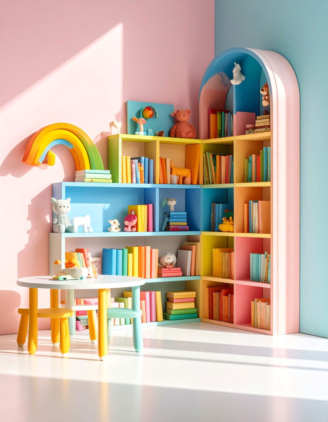 Storybook Theme Library Corner - 25 Baby Shower Centerpiece Ideas