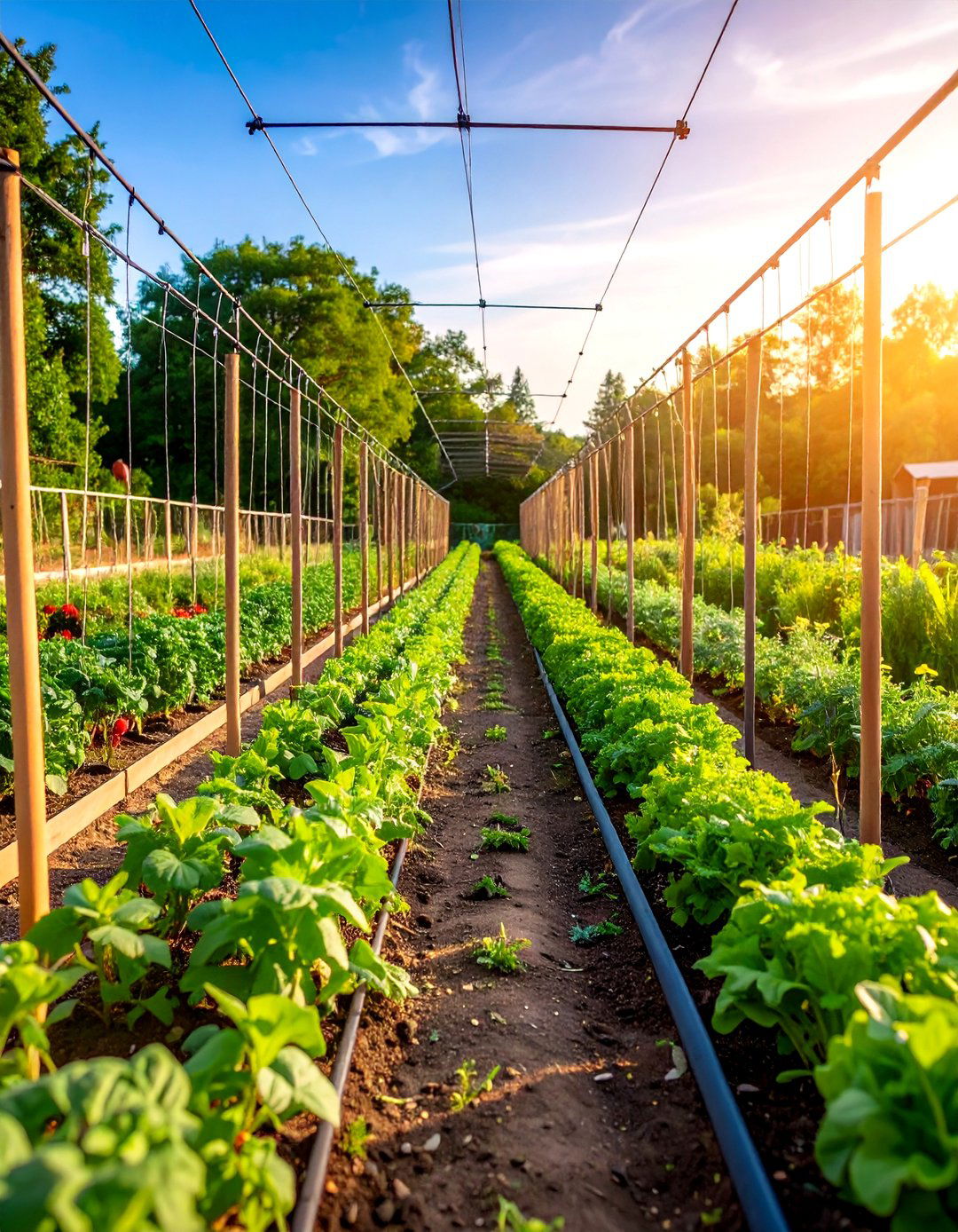 String and Stake Combination Method - 25 Tomato Trellis Ideas