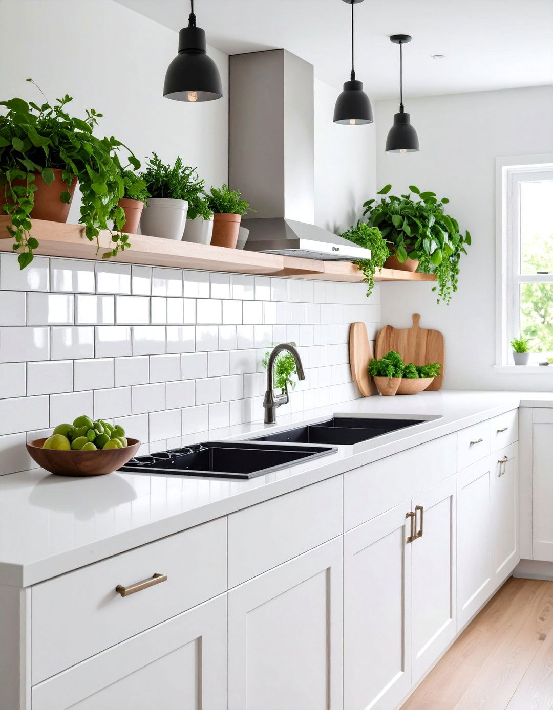 Subway Tile with Dark Grout Statement - 25 Kitchen Wall Decor Ideas