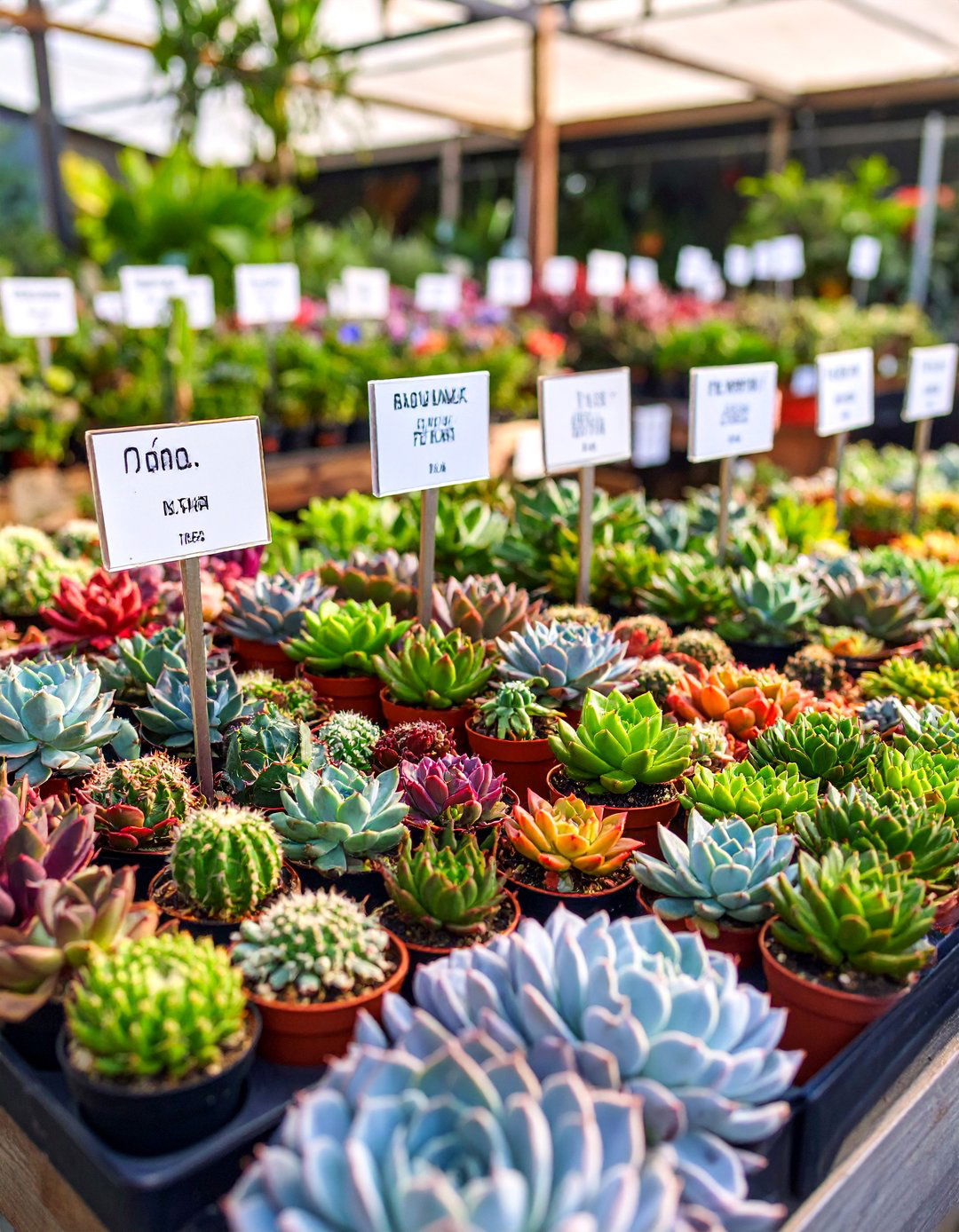 Succulent Garden Identification Stakes - 25 Garden Sign Ideas
