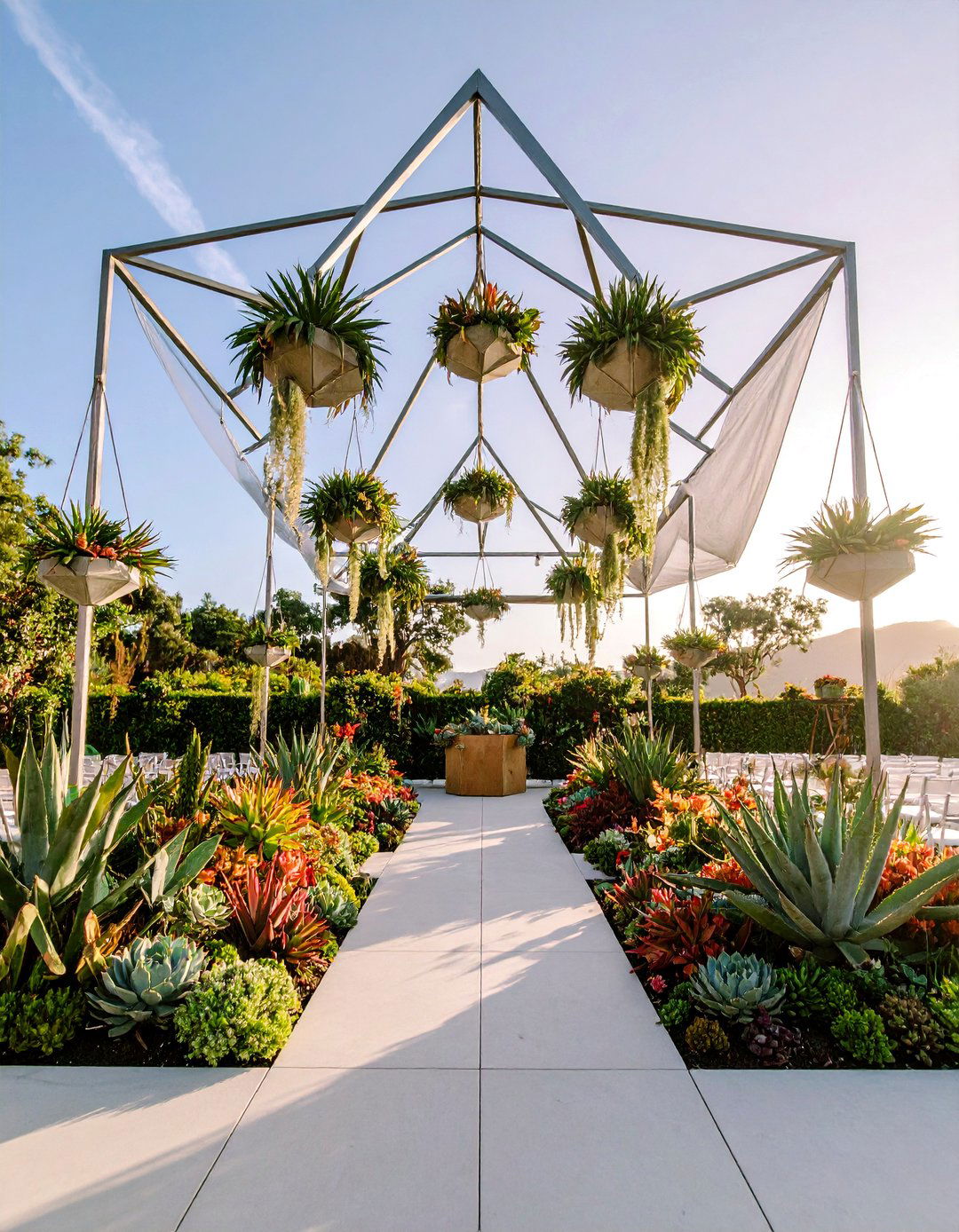 Succulent Garden Wedding Backdrop - 25 Wedding Backdrop Ideas