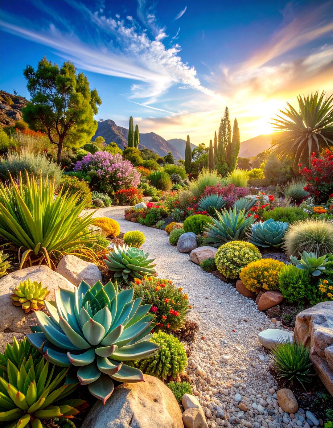 Succulent Rock Garden Landscape - 25 Garden Art Ideas