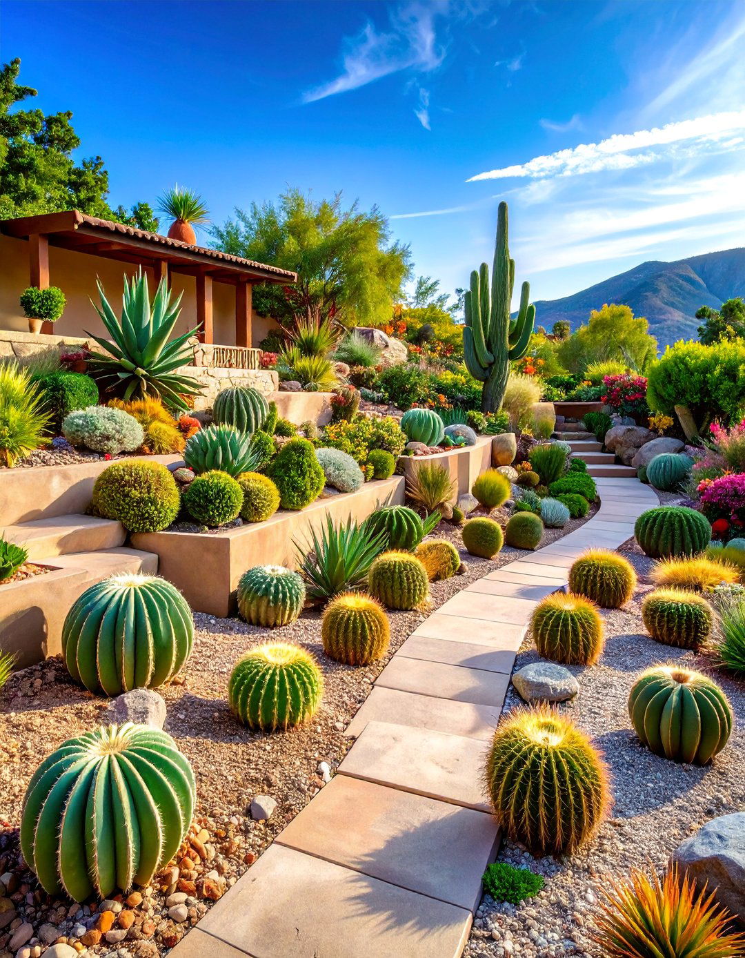 Succulent Slope Paradise - 25 Sloping Garden Design Ideas