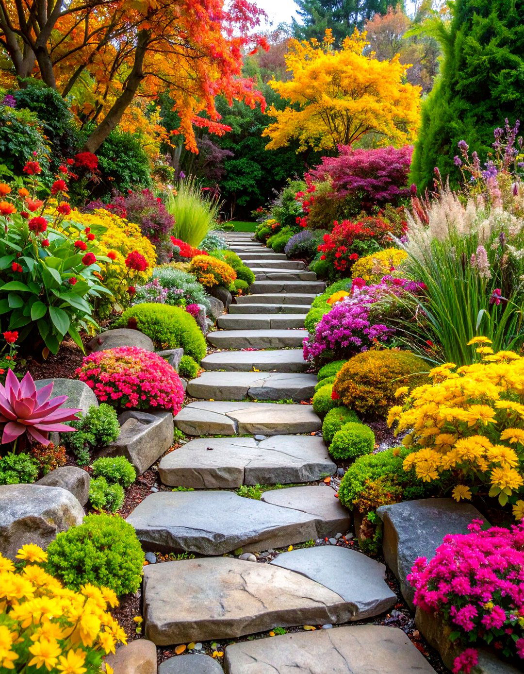 Succulent Stepping Stone Pathway Garden - 25 Succulent Garden Ideas