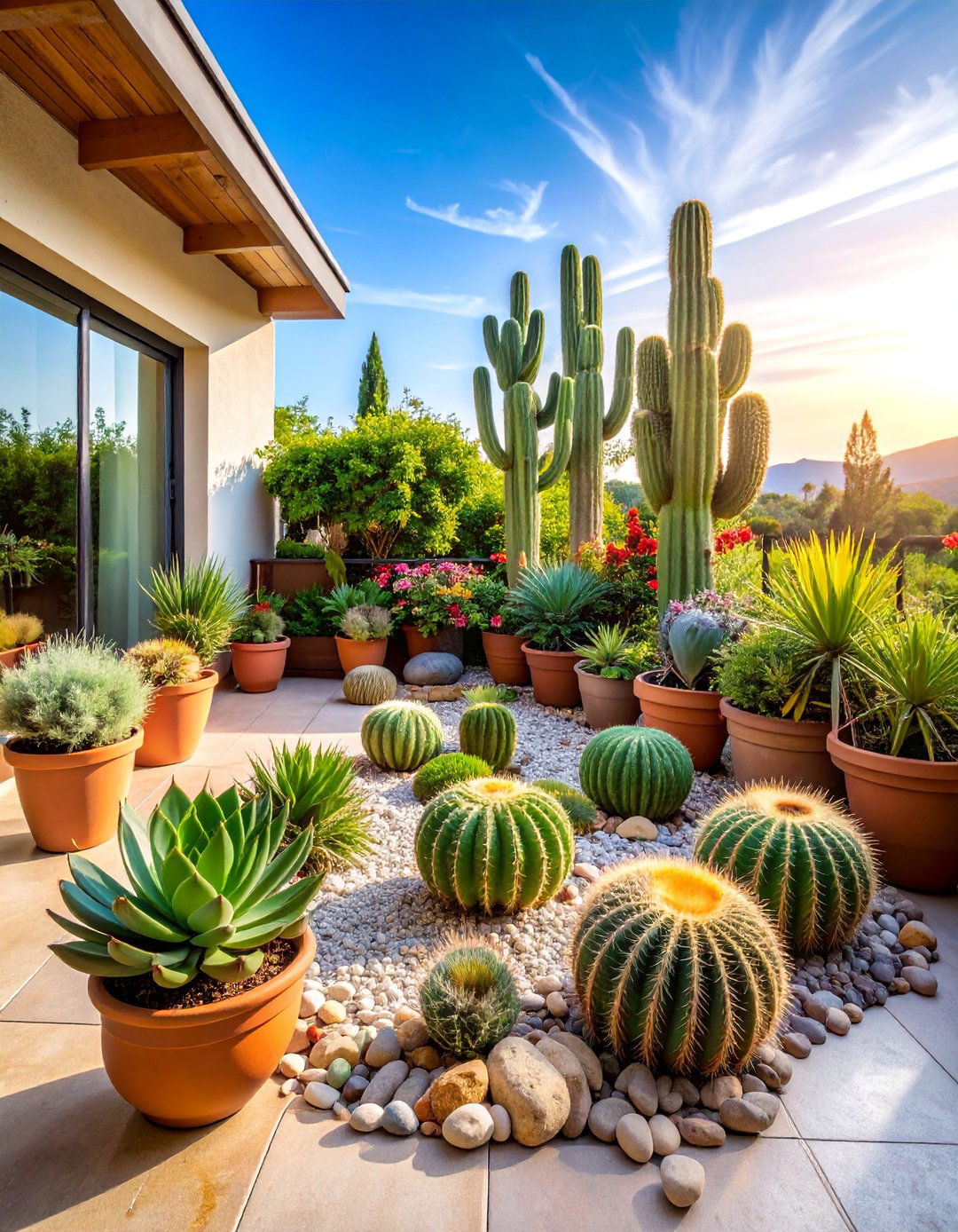Succulent and Cactus Desert Garden - 25 Green Balcony Ideas