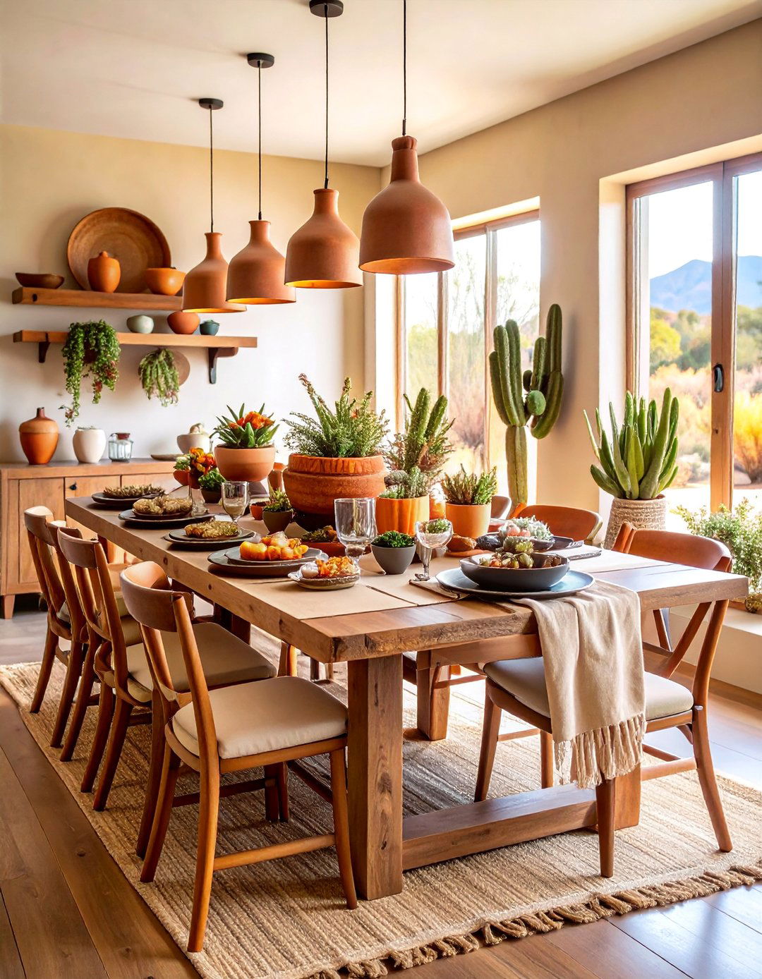 Succulent and Driftwood Desert Autumn Theme - 25 Fall Table Decor Ideas