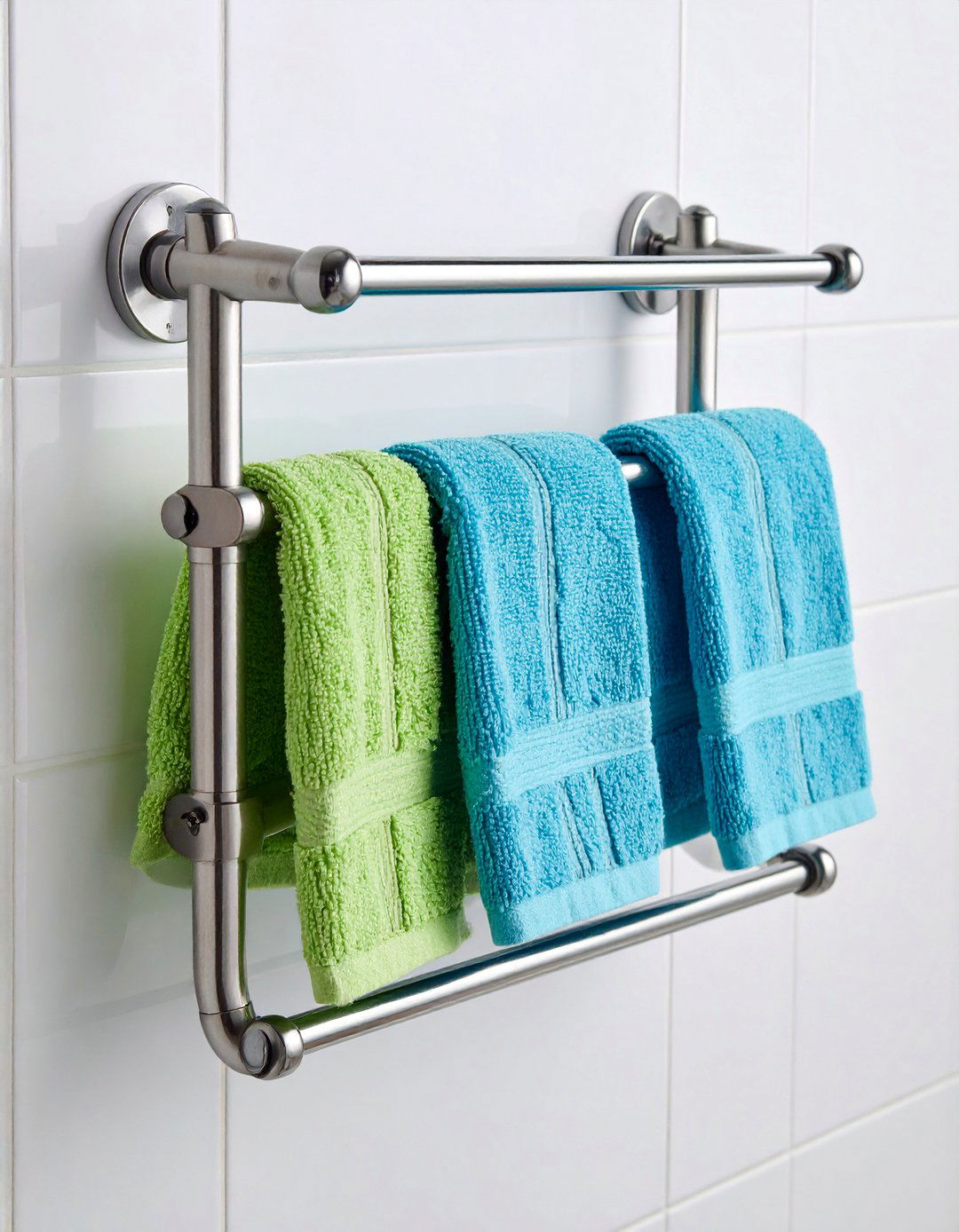 Suction Cup Towel Rack for Temporary Installation - 25 Bathroom Towel Rack Ideas