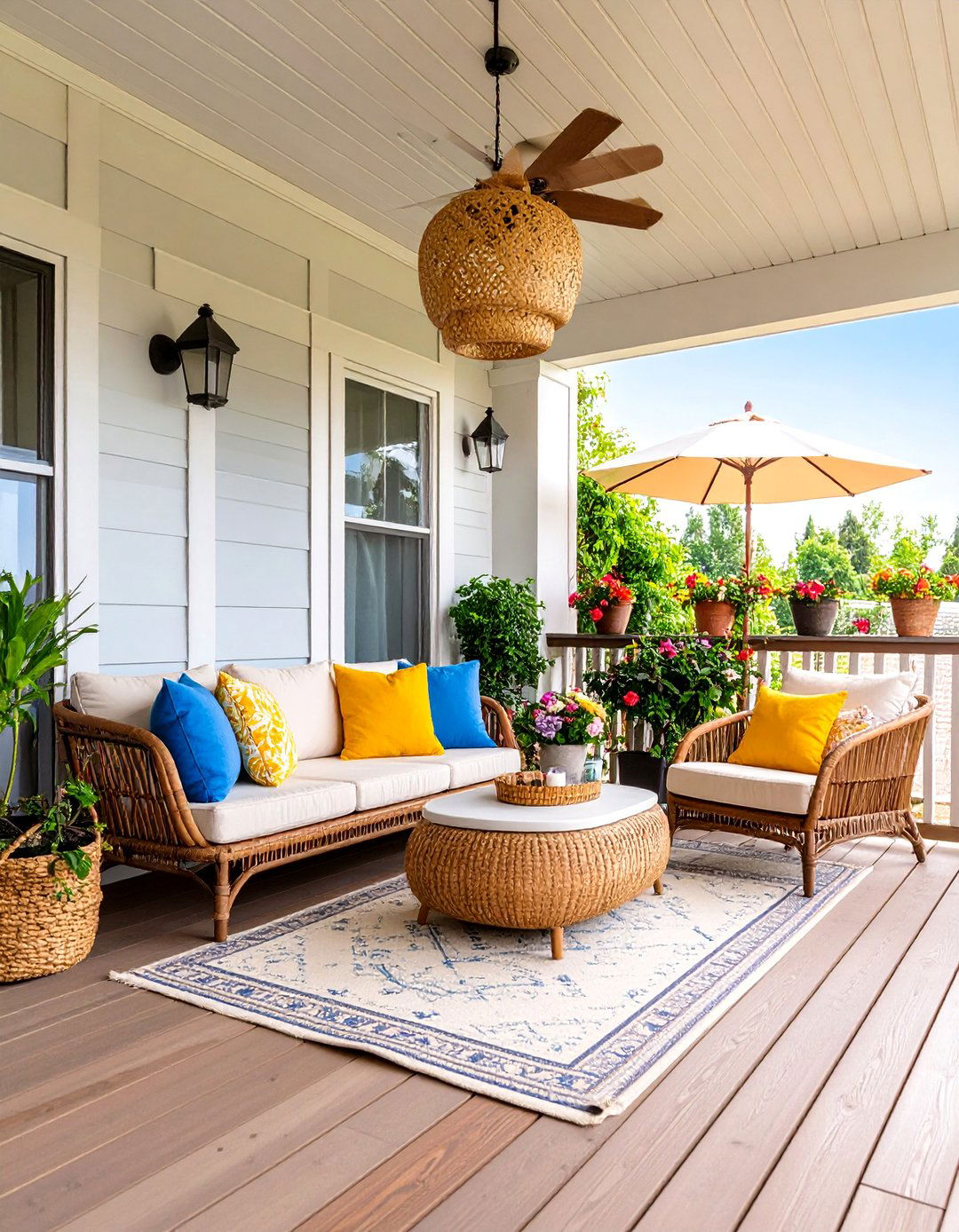 Summer Oasis Porch with Cooling Elements - 25 Small Porch Ideas