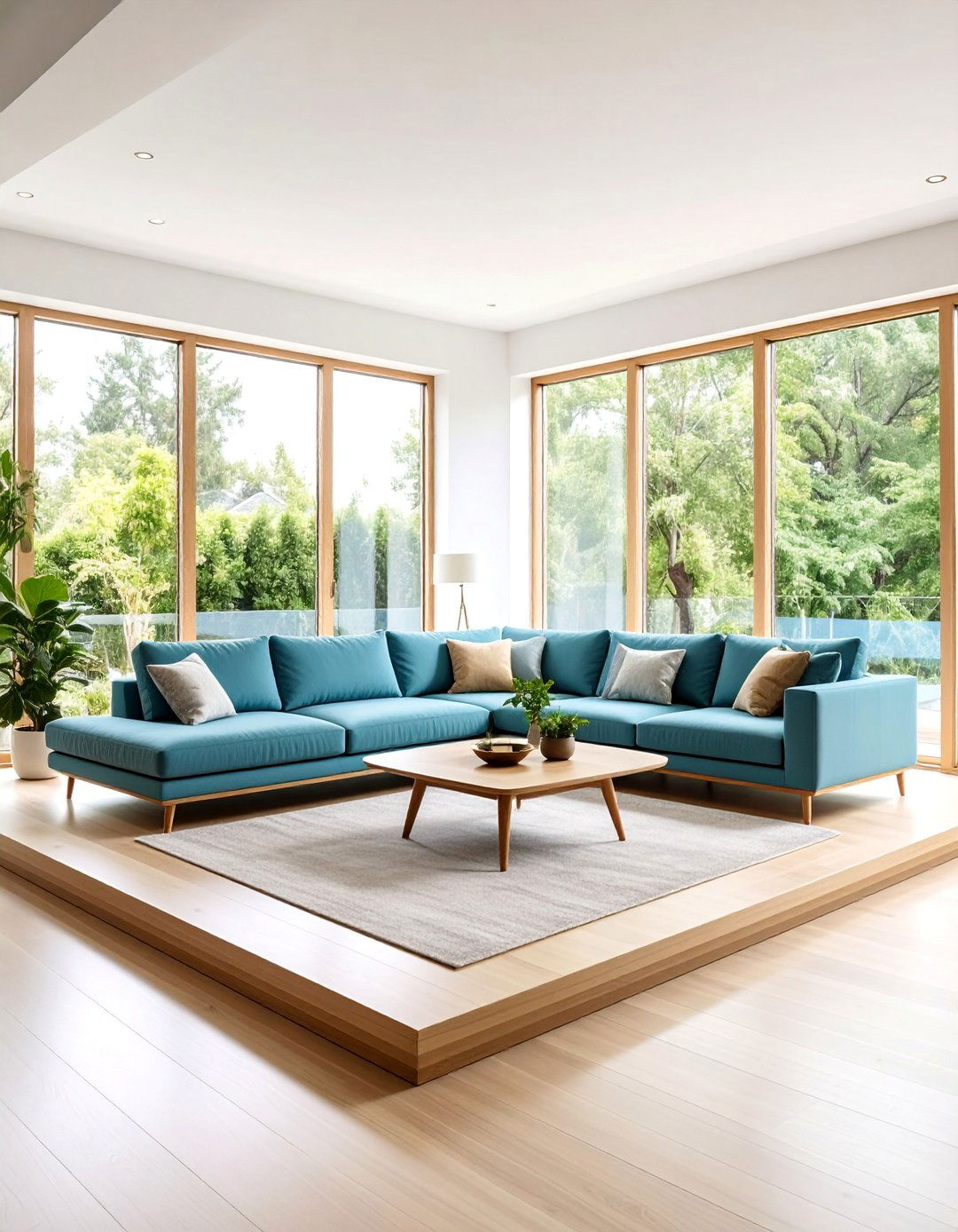 Sunken Sectional Seating Area - 25 1950s Living Room Ideas