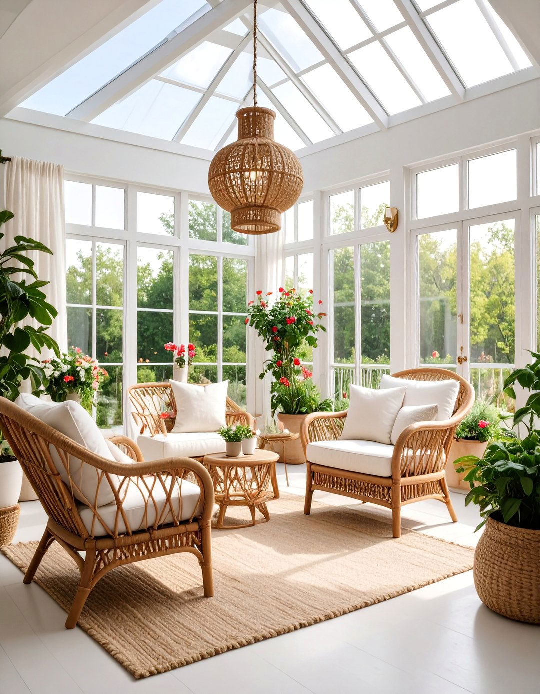 Sunroom Bright White Canvas - 25 Sunroom Color Ideas
