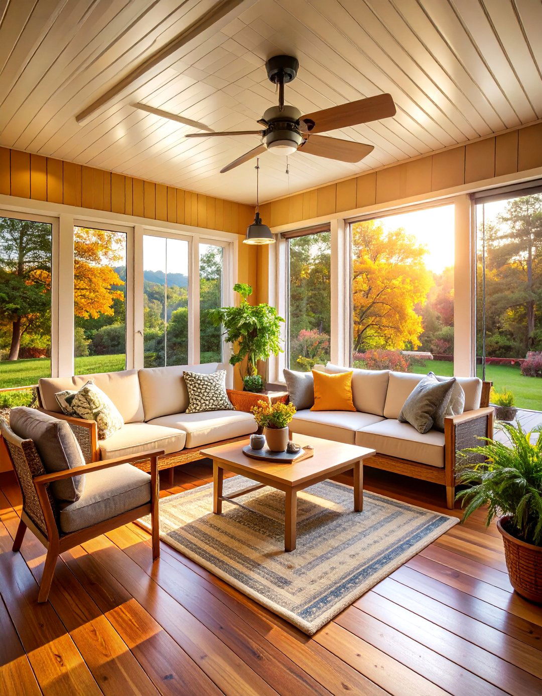 Sunroom Style Enclosed Porch - 25 Mobile Home Porch Ideas