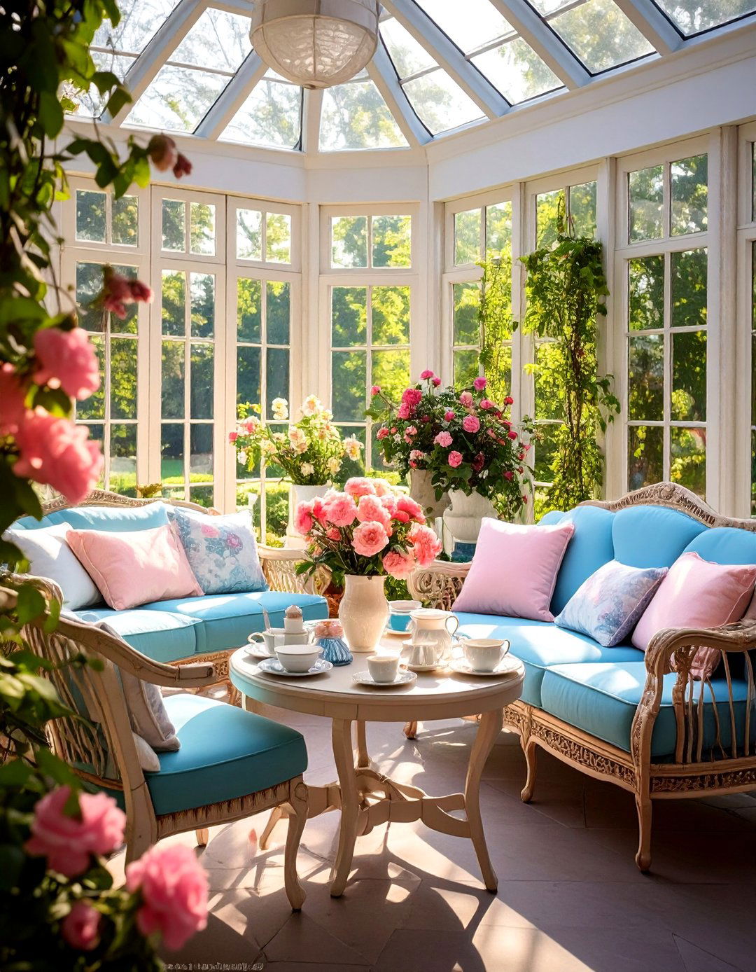 Sunroom Tea Room and Social Space - 25 Sunroom Ideas