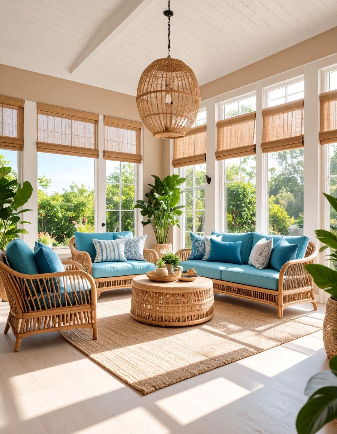 Sunroom Warm Sand Beige Oasis - 25 Sunroom Color Ideas
