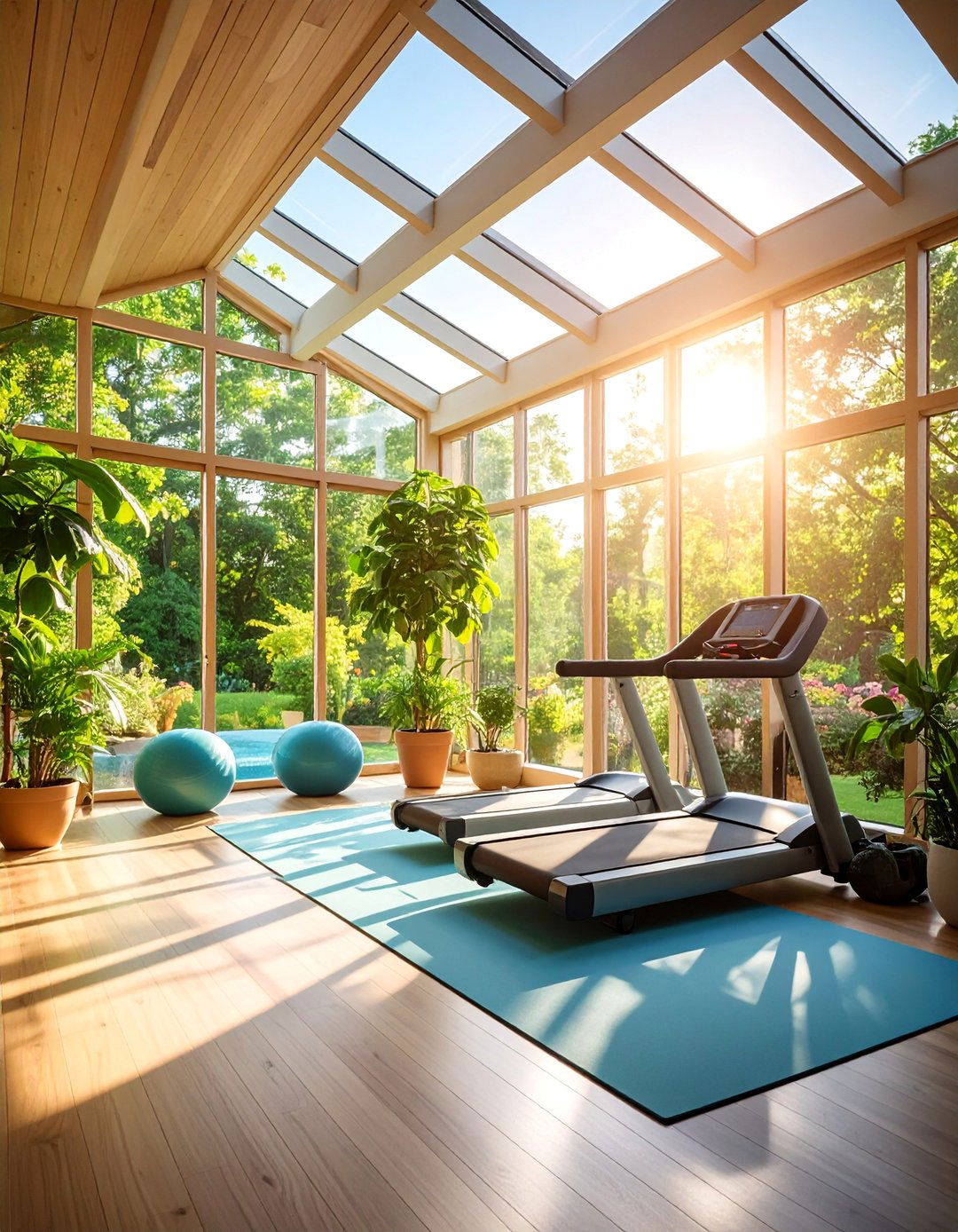 Sunroom Wellness Center - 25 Home Gym Ideas