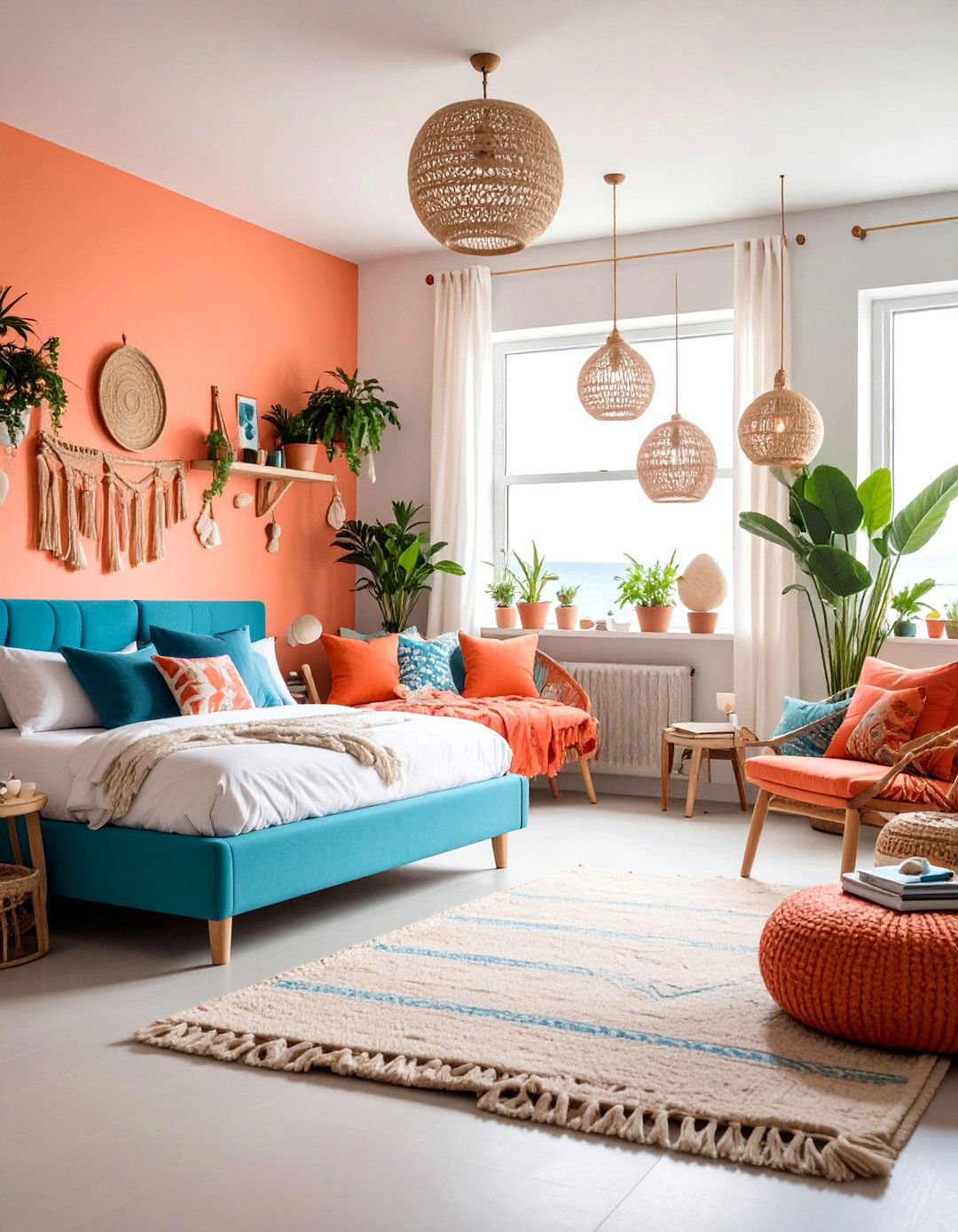 Sunset Beach Boho Dorm Room with Coastal Vibes - 25 Boho Dorm Room Ideas