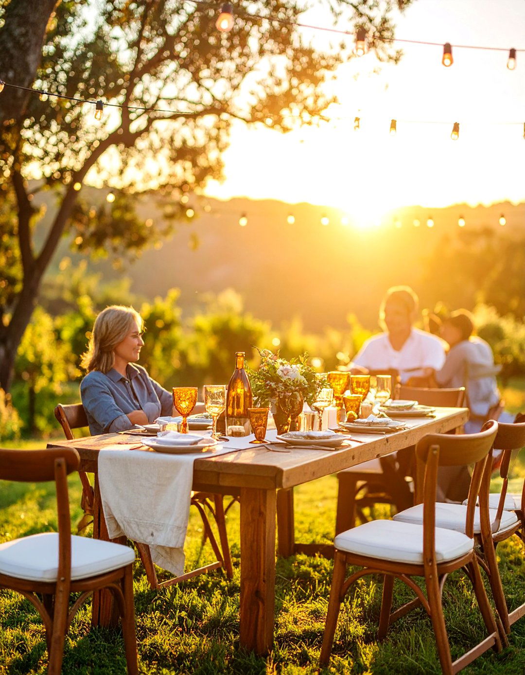 Sunset Garden Party with Golden Hour Lighting - 25 Garden Party Ideas