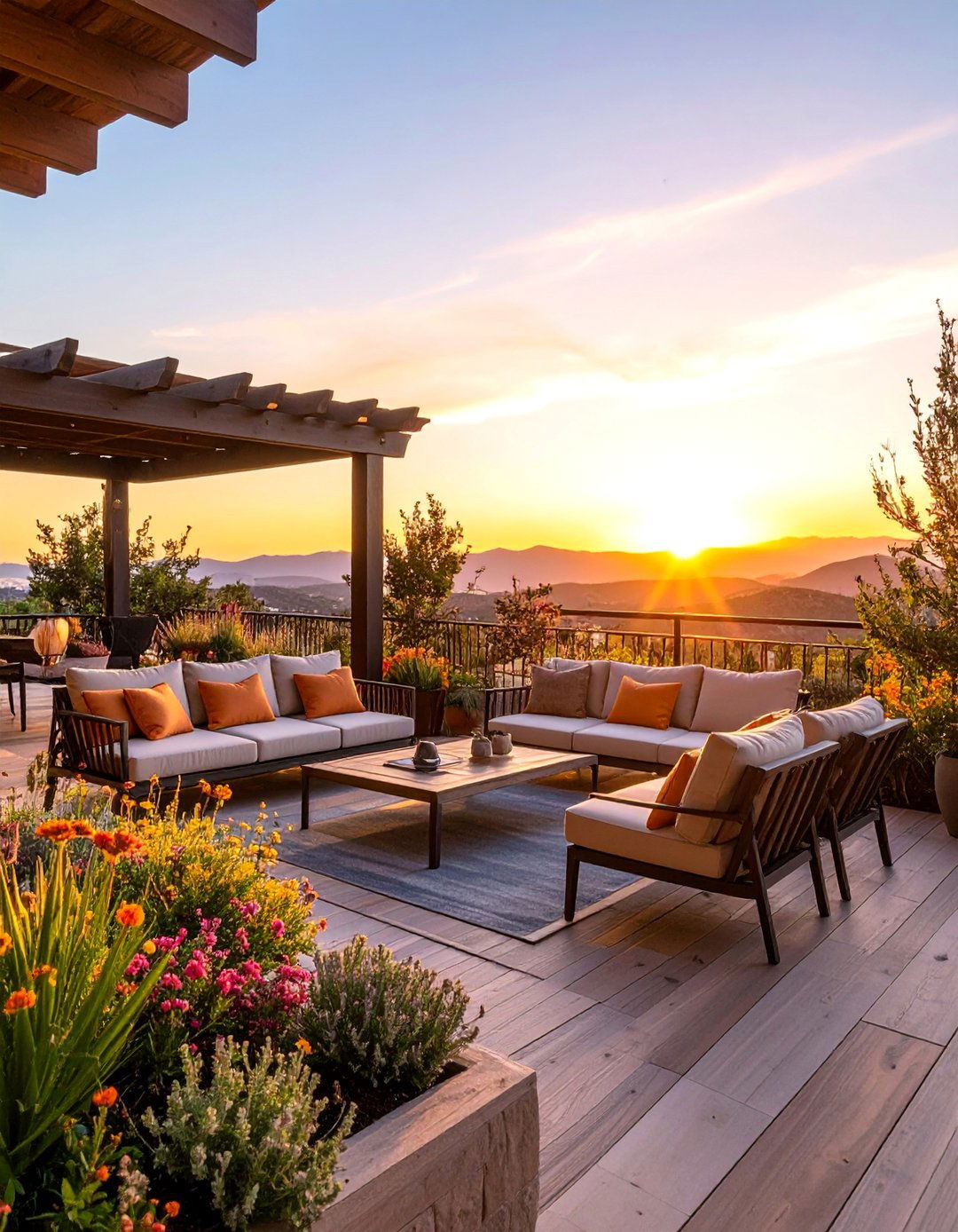 Sunset Viewing Patio with Western Facing Orientation - 25 Tropical Patio Ideas