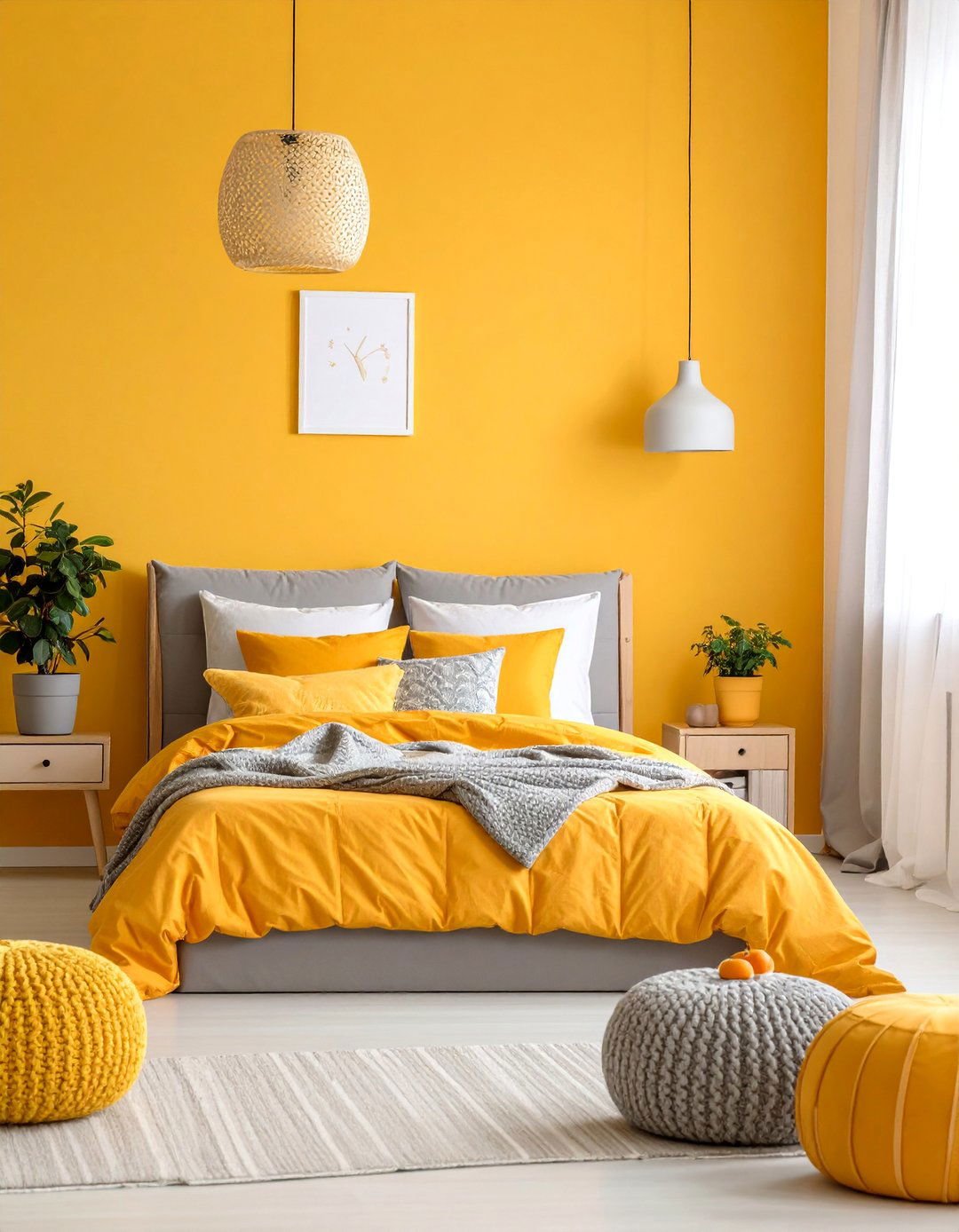 Sunshine Yellow Boys Room with Citrus Energy Theme - 25 Boys Room Paint Ideas