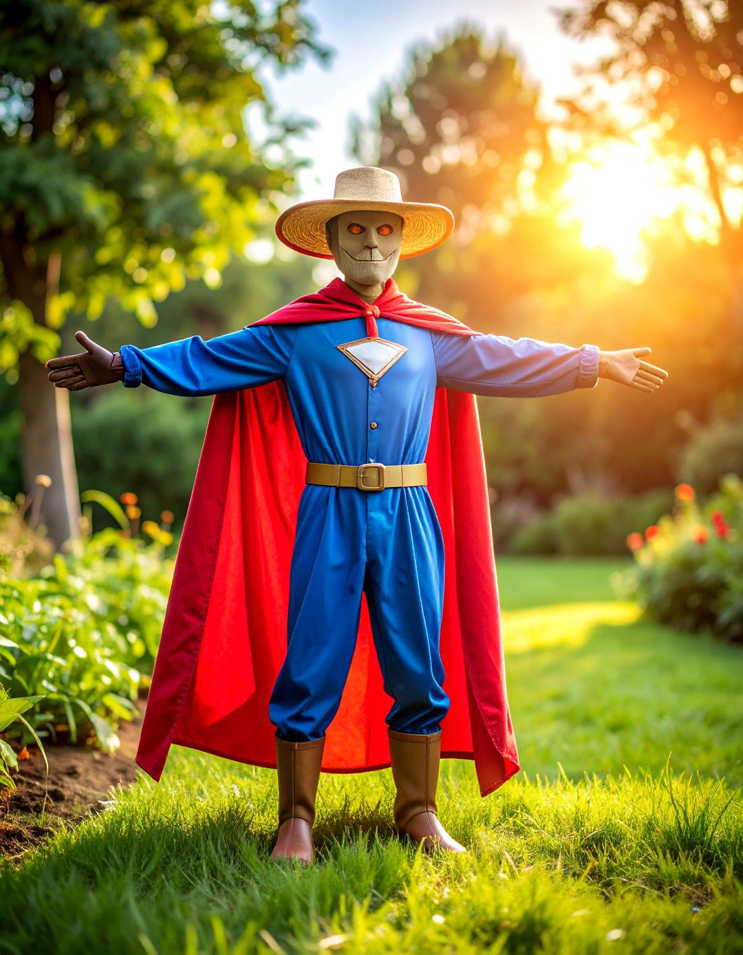 Superhero Comic Book Garden Protector - 25 Garden Scarecrow Ideas