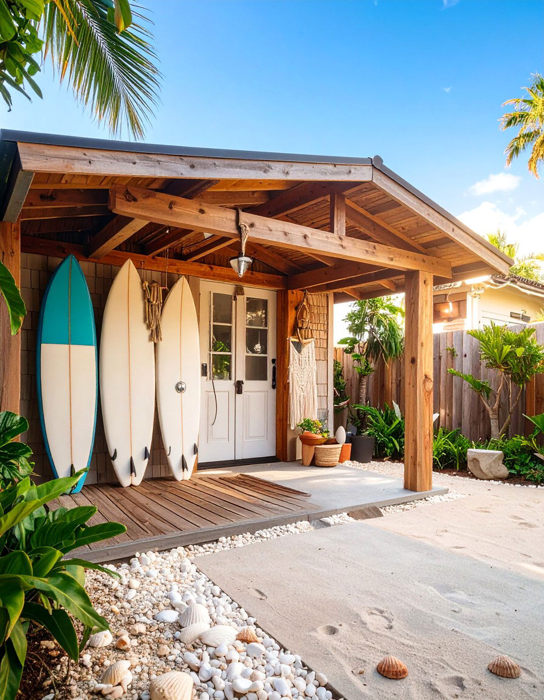 Surf Shack Beach House Design - 25 Outdoor Shower Ideas