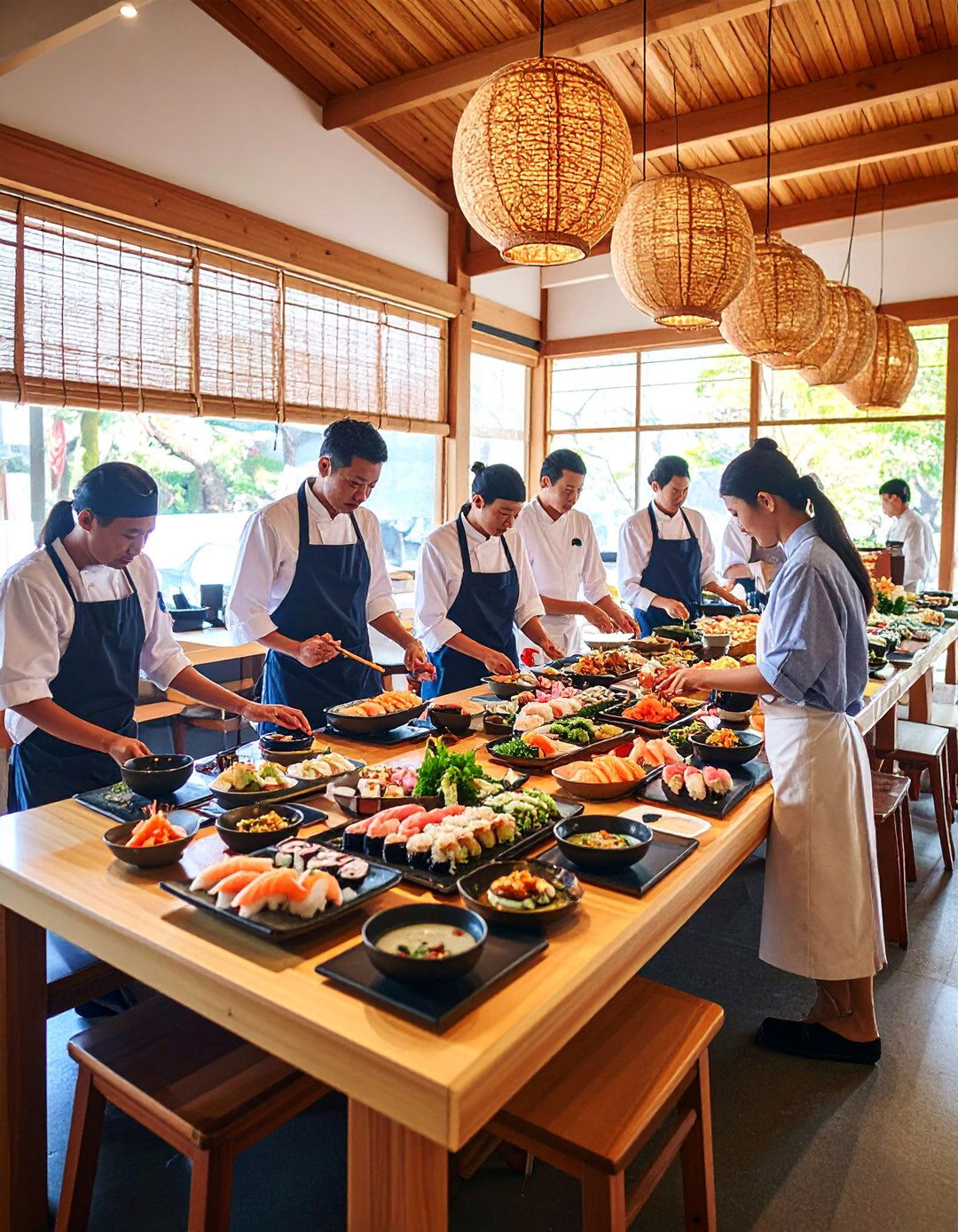 Sushi and Sake Pairing Station - 25 Wedding Buffet Ideas
