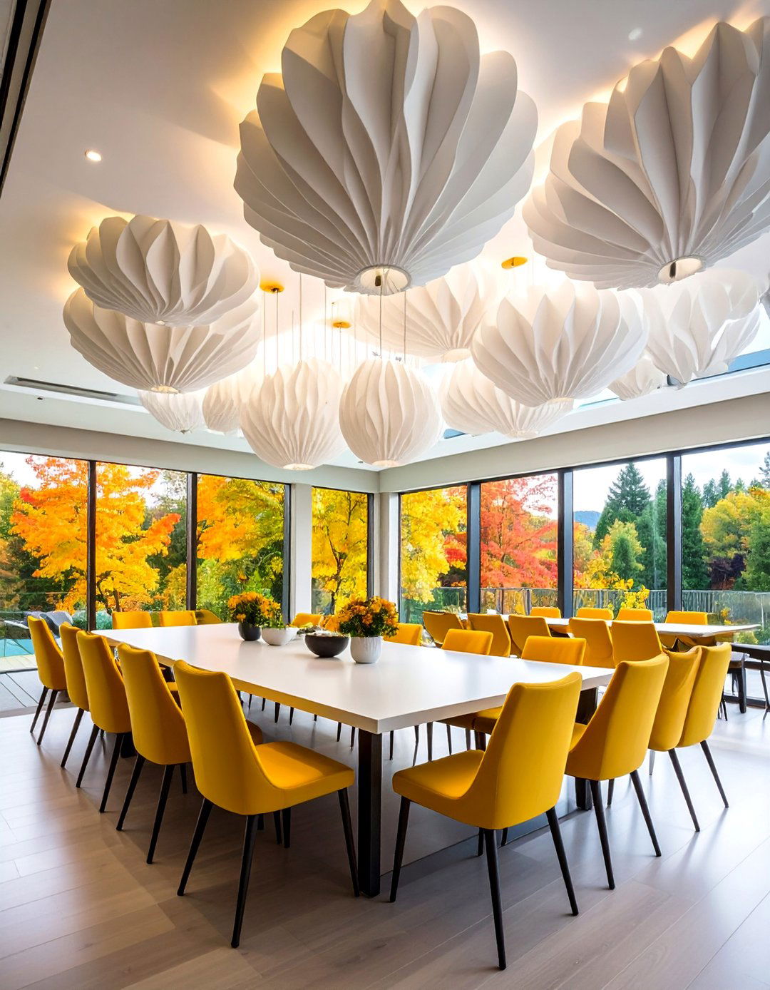 Suspended Cloud Ceiling with Acoustic Benefits - 25 Dining Room Ceiling Ideas