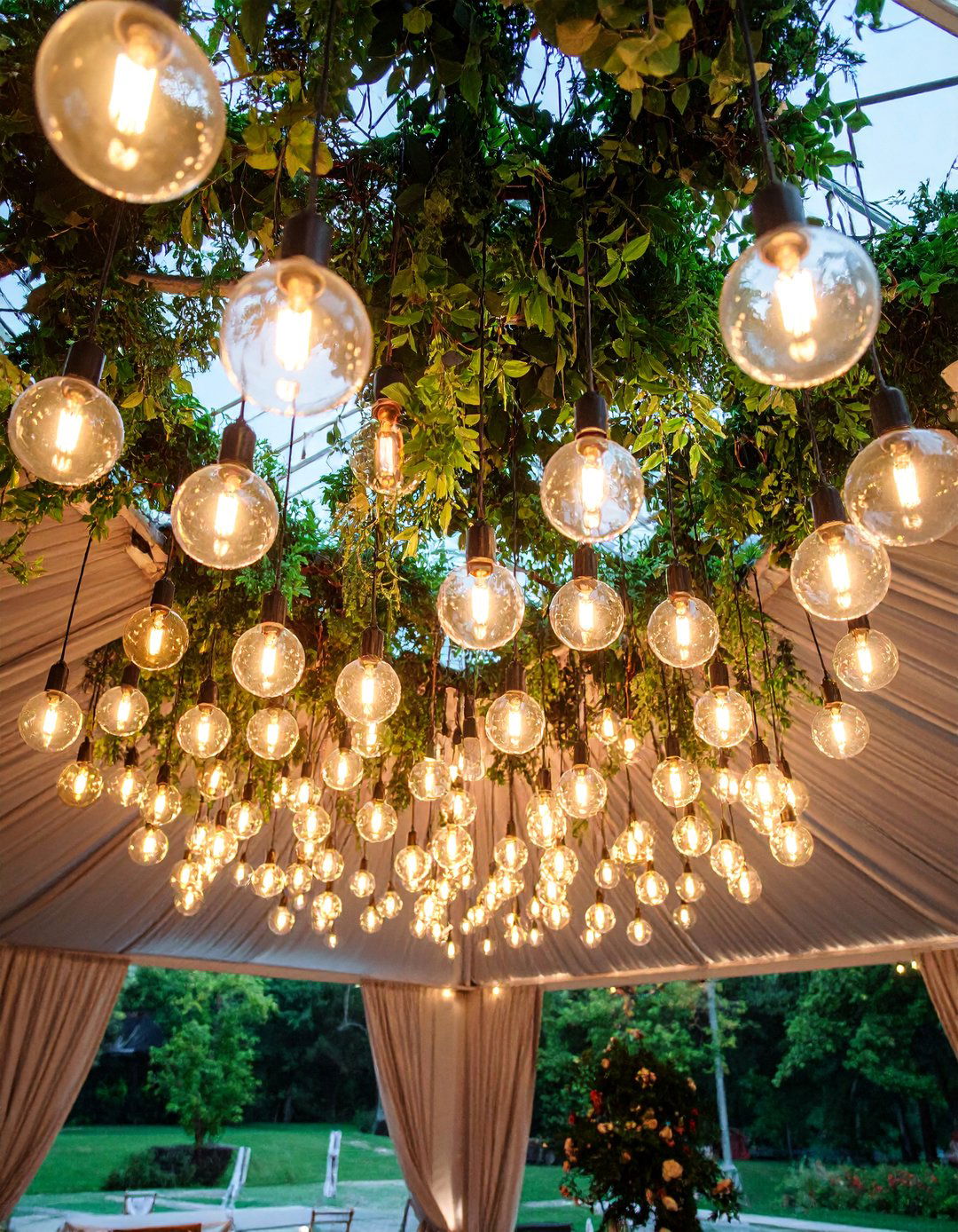 Suspended Tea Light Fairy Garden Installation - 25 Wedding Decoration Ideas