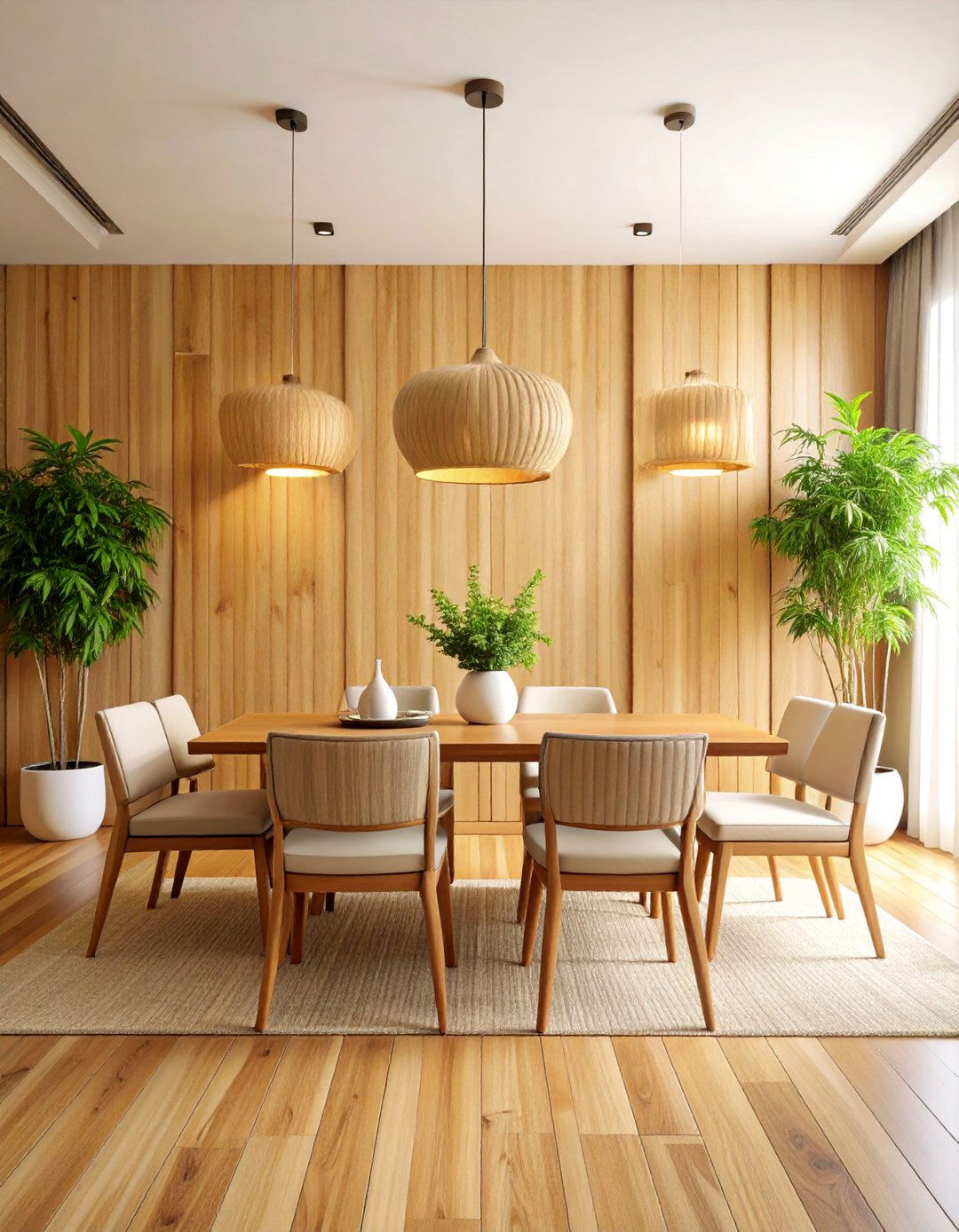 Sustainable Bamboo Dining Room Wall Paneling - 25 Dining Room Wall Paneling Ideas