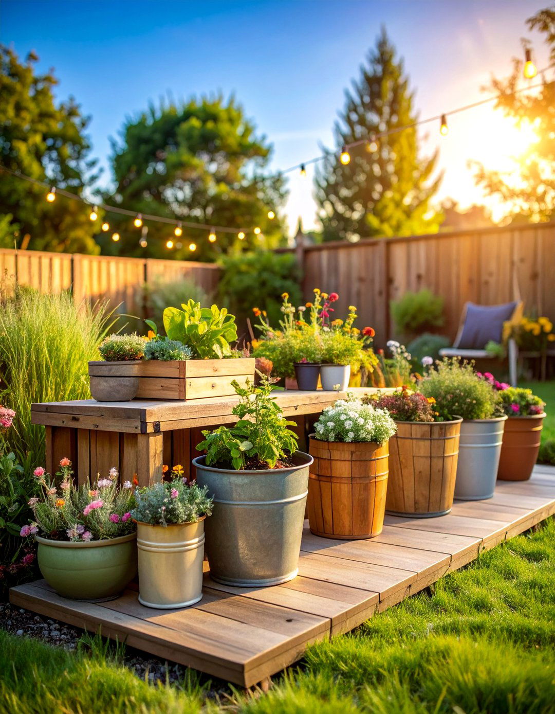 Sustainable Container Garden Paradise - 25 Garden Decor Ideas