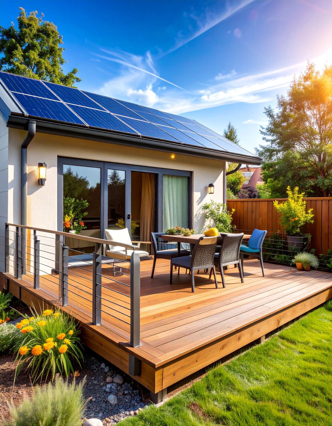 Sustainable Eco Friendly Deck with Recycled Materials - 25 Backyard Deck Ideas