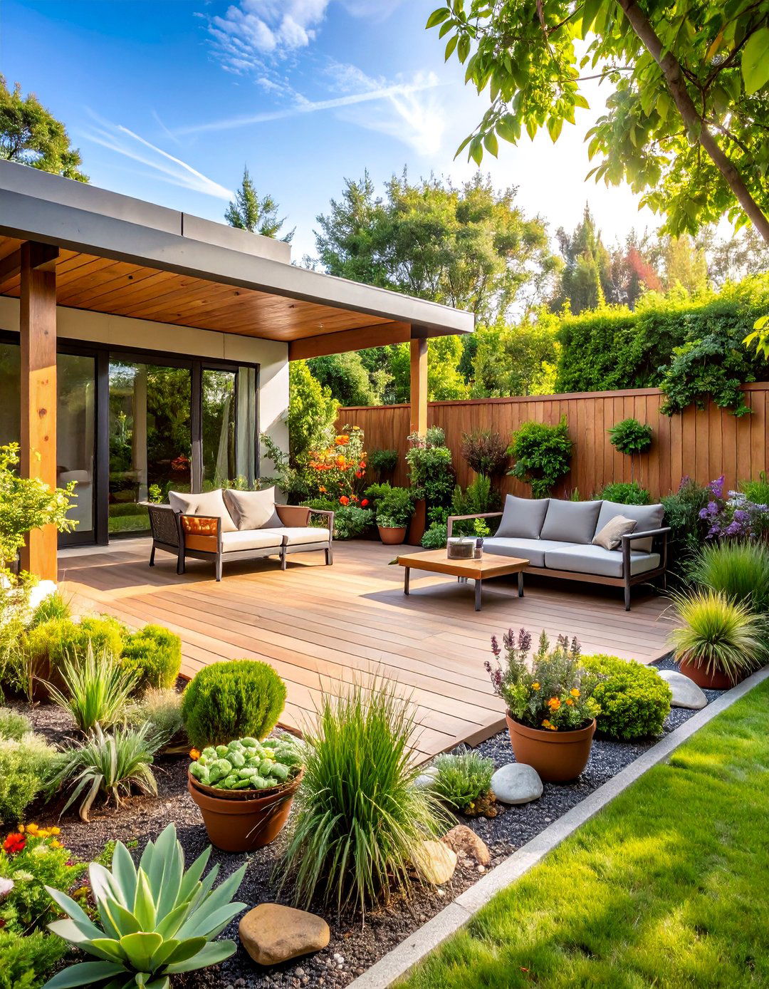 Sustainable Eco Friendly Patio with Native Plants - 25 Patio Garden Ideas