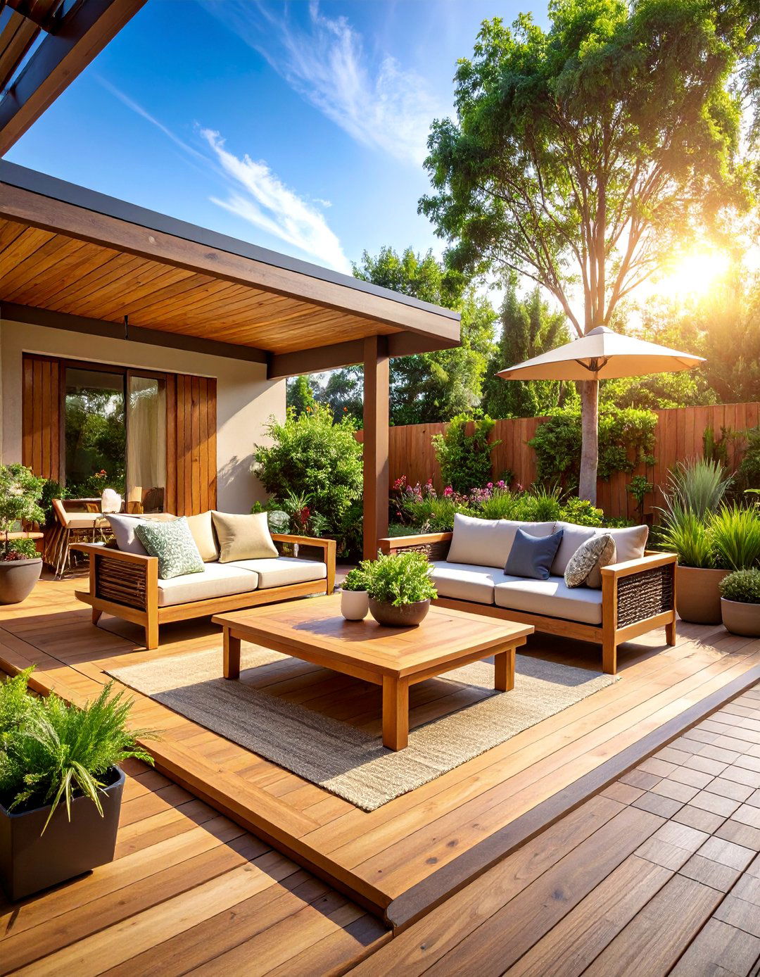 Sustainable Eco Friendly Patio with Recycled Materials - 25 Patio Decor Ideas