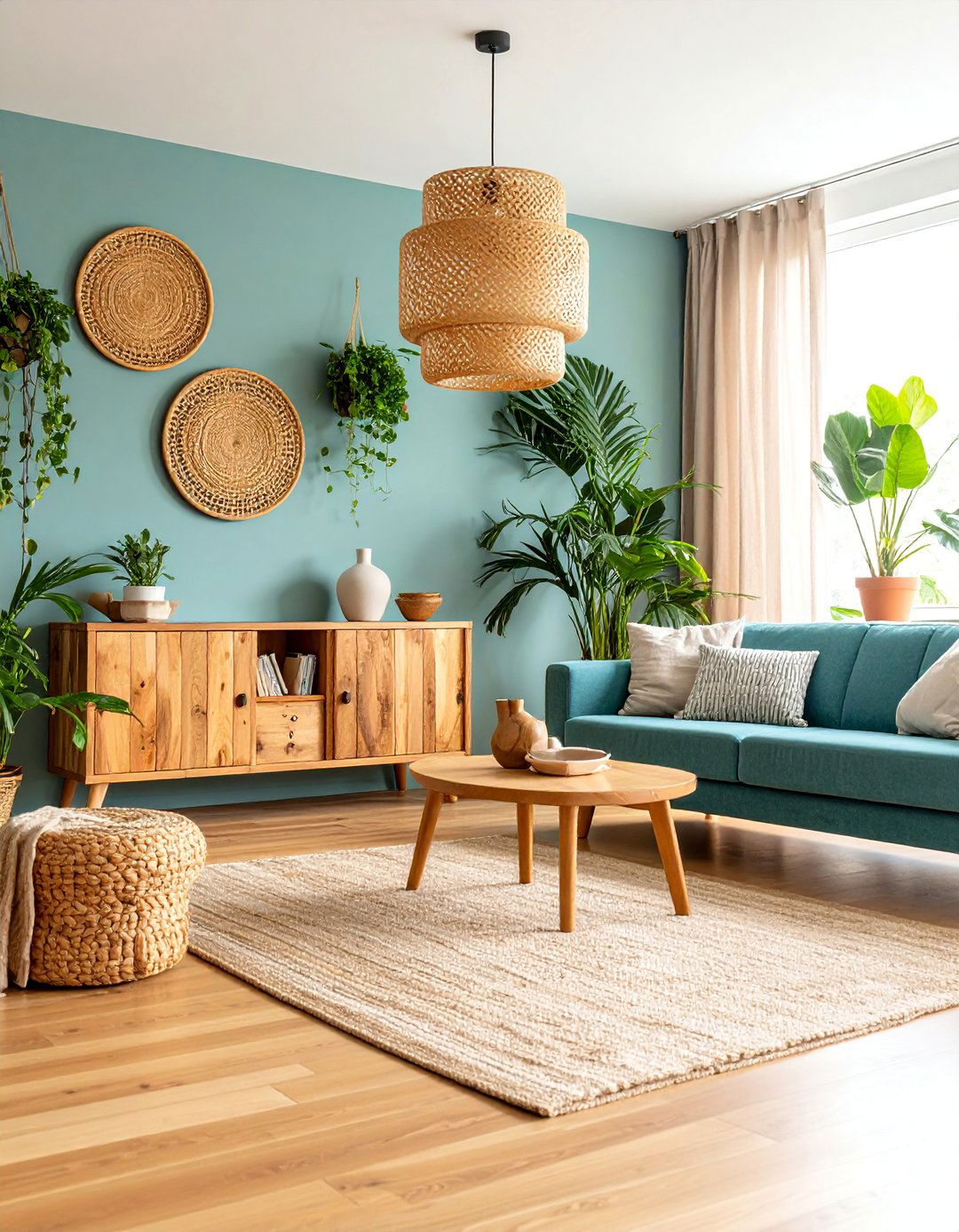 Sustainable Living Room with Reclaimed Materials - 25 Modern Living Room Ideas