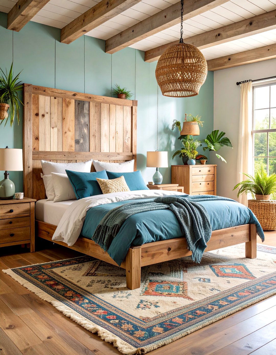 Sustainable Reclaimed Wood Bedroom - 25 earthy bedroom ideas