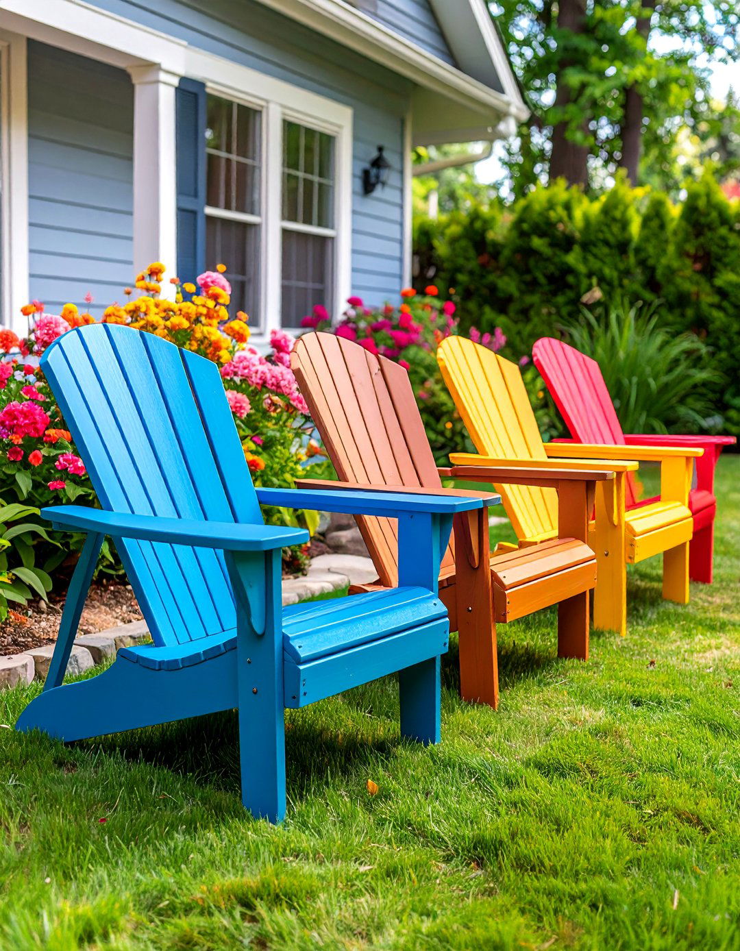 Sustainable Recycled Plastic Adirondack Chairs - 25 Patio Furniture Ideas