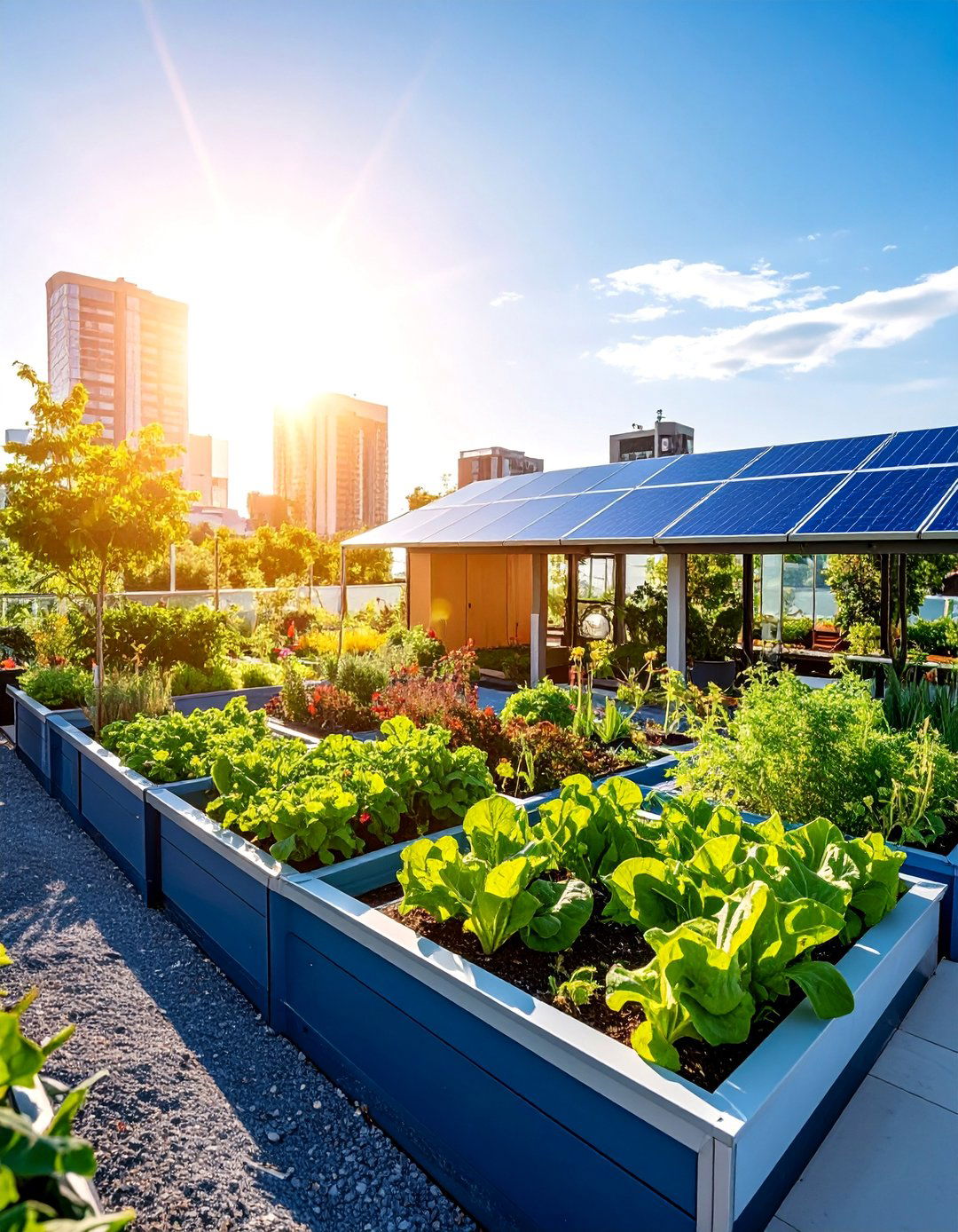 Sustainable Solar Powered Garden - 25 Rooftop Garden Ideas