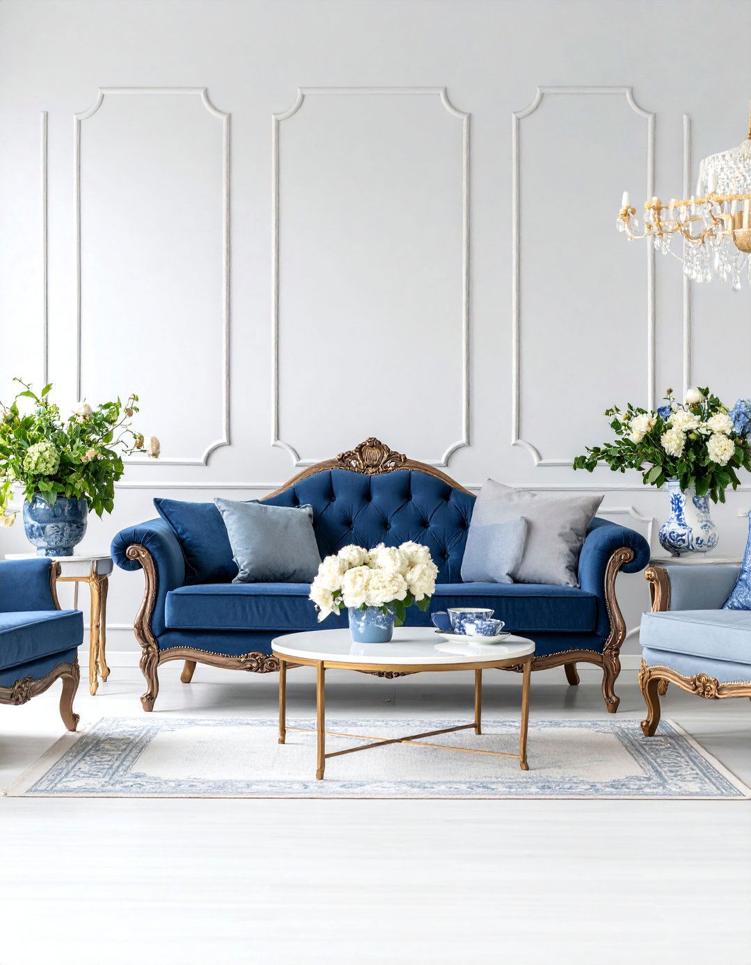 Swedish Gustavian with Painted Furniture - 25 Vintage Living Room Ideas
