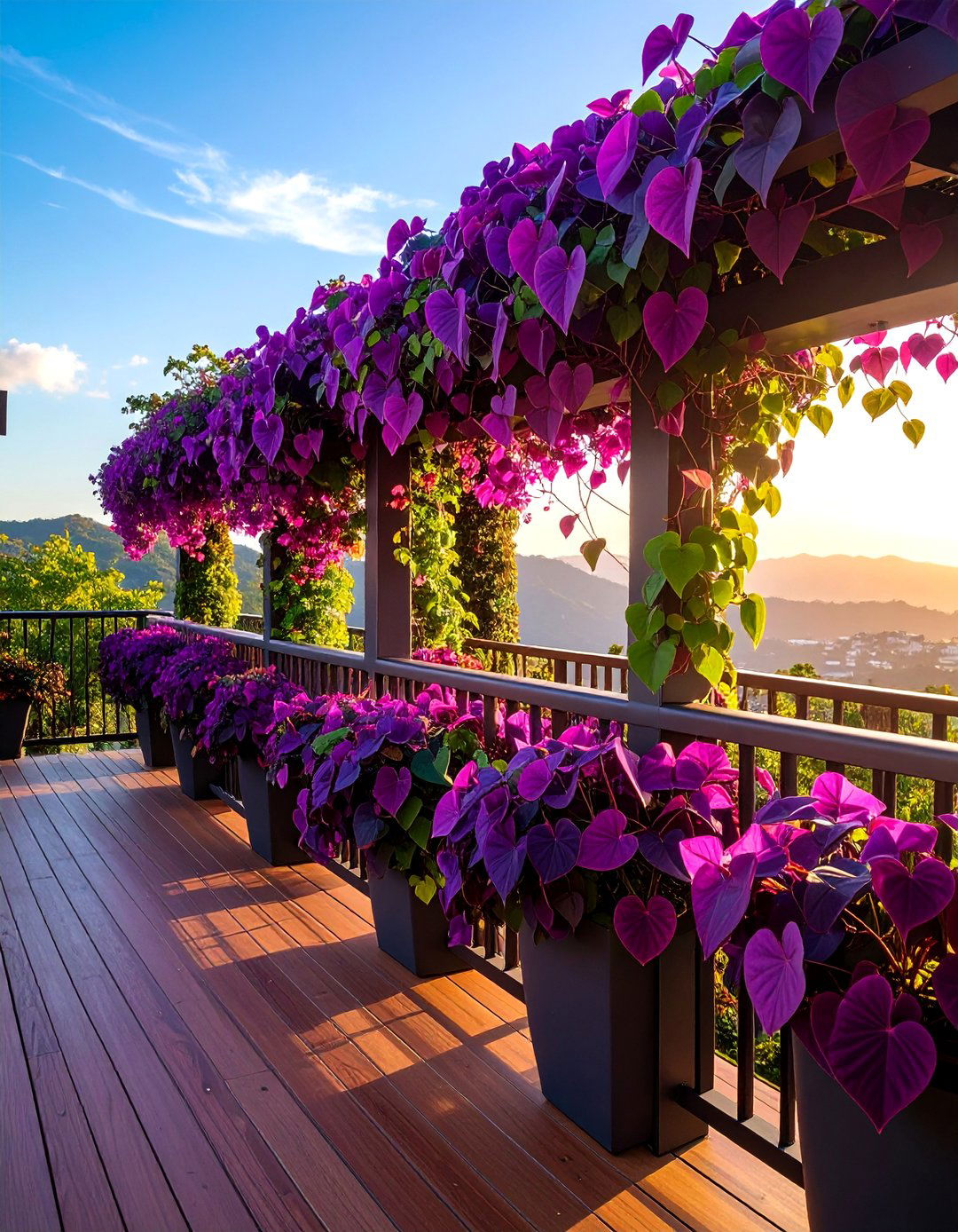 Sweet Potato Vine Symphony with Ornamental Trailing Foliage - 25 Flowering Plants for Balcony