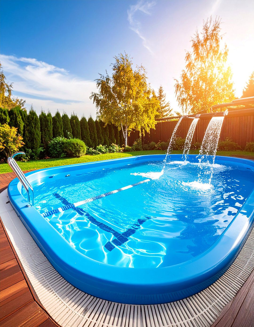 Swim Jet Pool with Exercise Focus - 25 Small Inground Pool Ideas