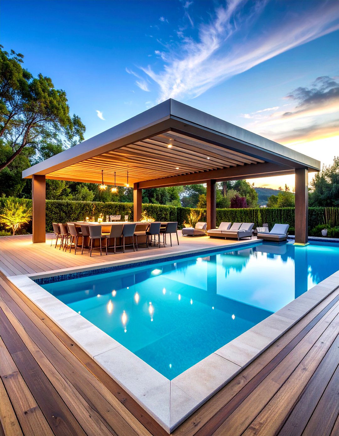 Swim Up Bar Lagoon Entertainment Hub - 25 Lagoon Pool Design Ideas