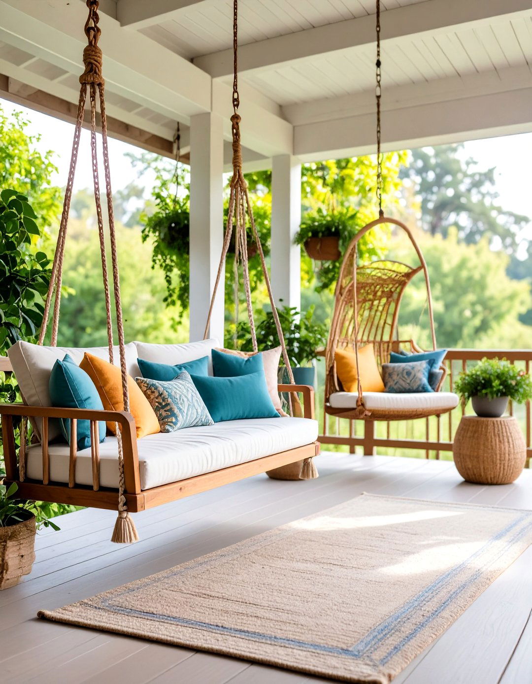 Swing Bed Paradise Porch - 25 Southern Front Porch Ideas