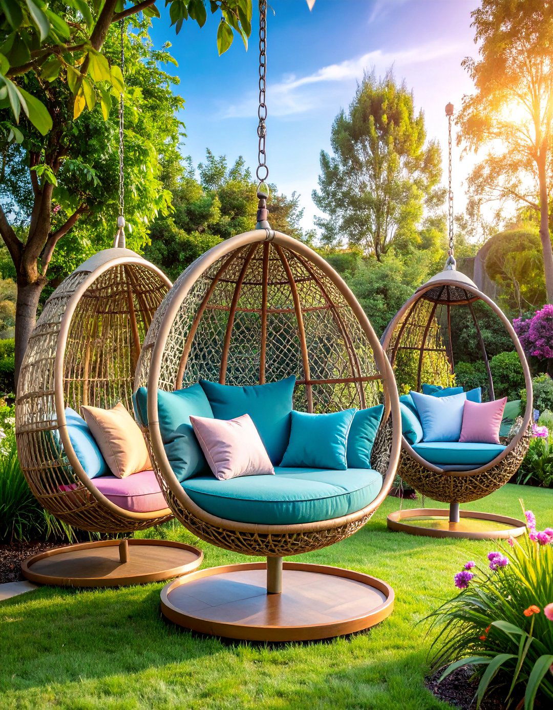 Swing Chair Pod Seating for Playful Relaxation - 25 Outdoor Seating Ideas