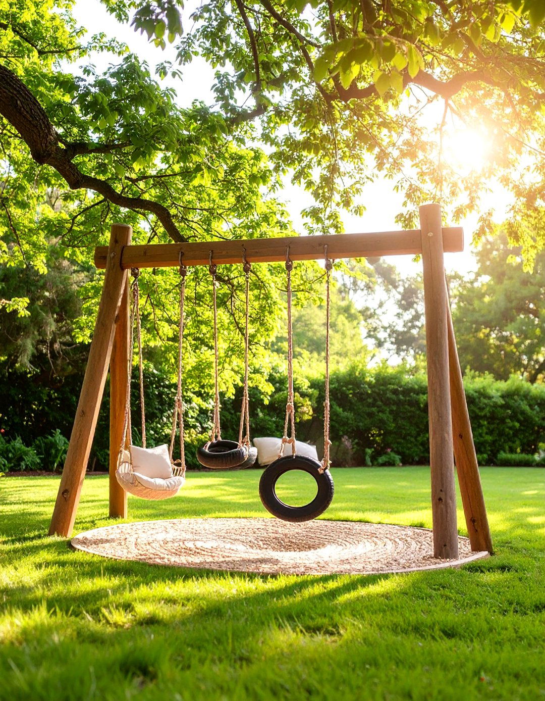 Swing Paradise with Multiple Movement Options - 25 Backyard Ideas for Kids