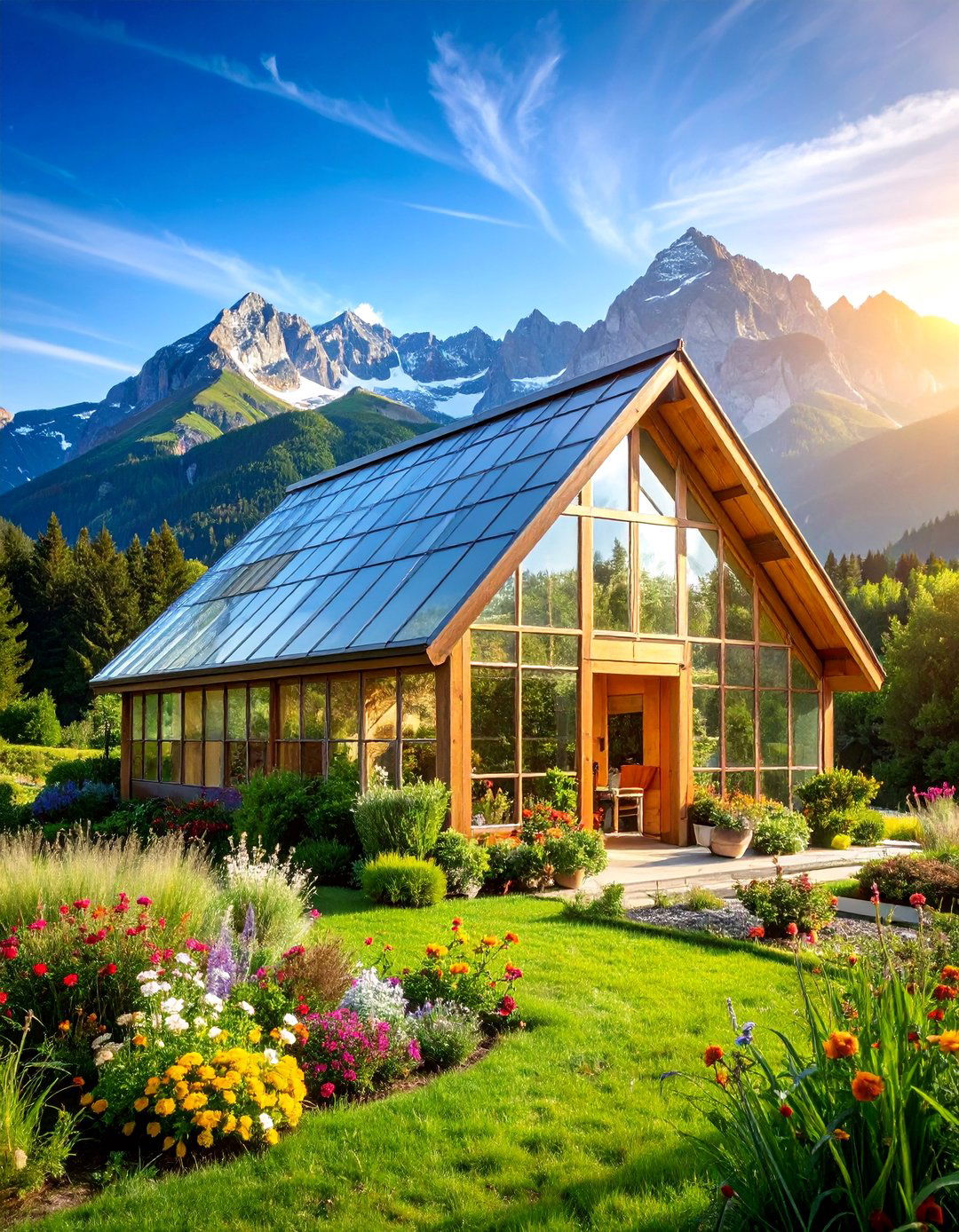 Swiss Chalet Alpine Greenhouse - 25 Greenhouse and Shed Combo Ideas
