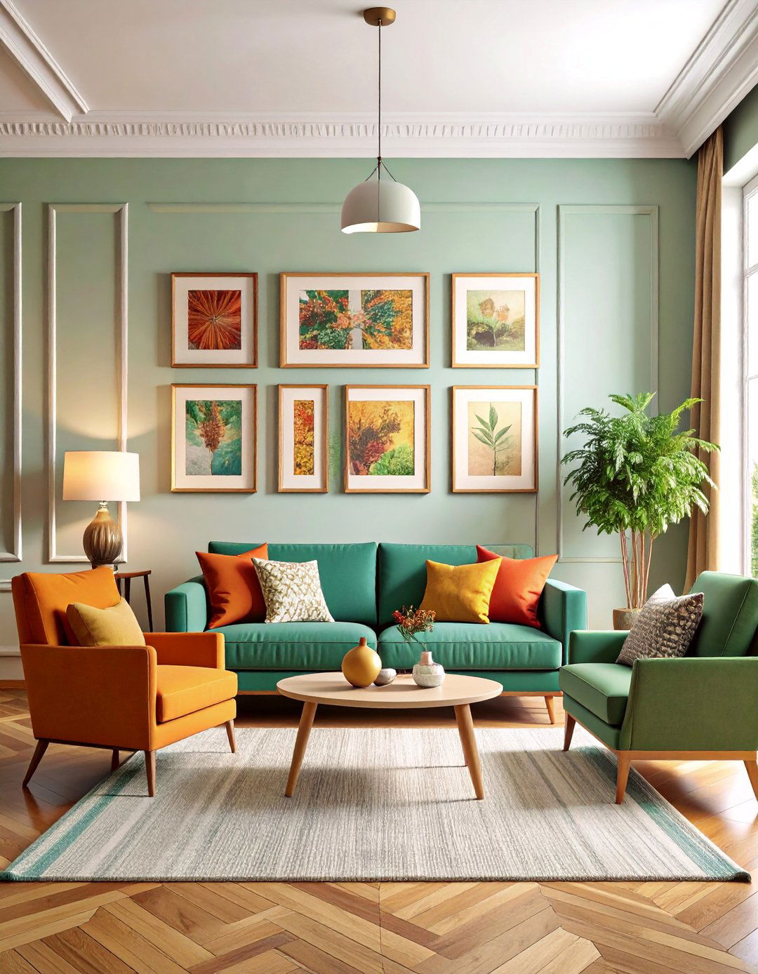 Symmetrical Formal Gallery Wall - 25 Gallery Wall Ideas