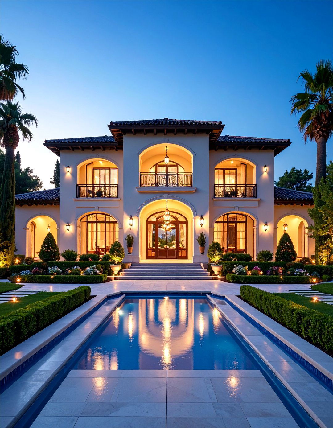 Symmetrical Formal Mediterranean House Exterior - 25 Mediterranean House Exterior Ideas