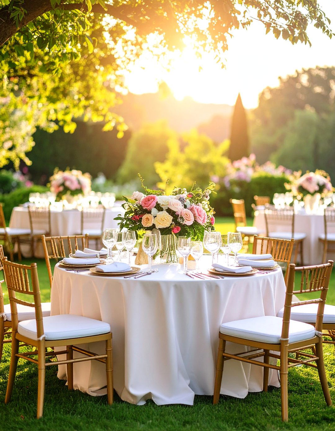 Symmetrical Garden Reception Layout - 25 Bridgerton Wedding Ideas