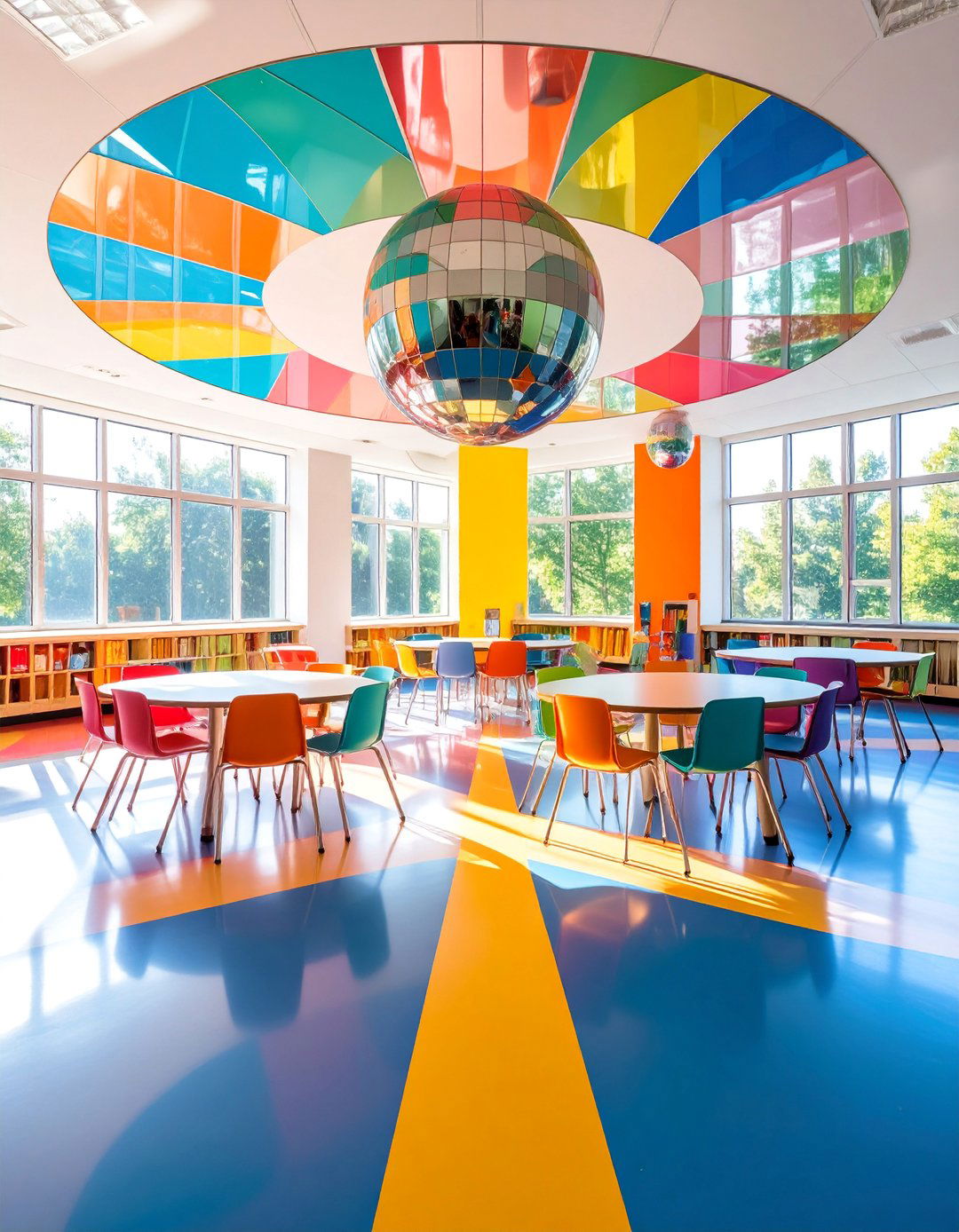 Symmetry and Reflection Math Mural with Mirror Magic - 25 Math Mural Ideas